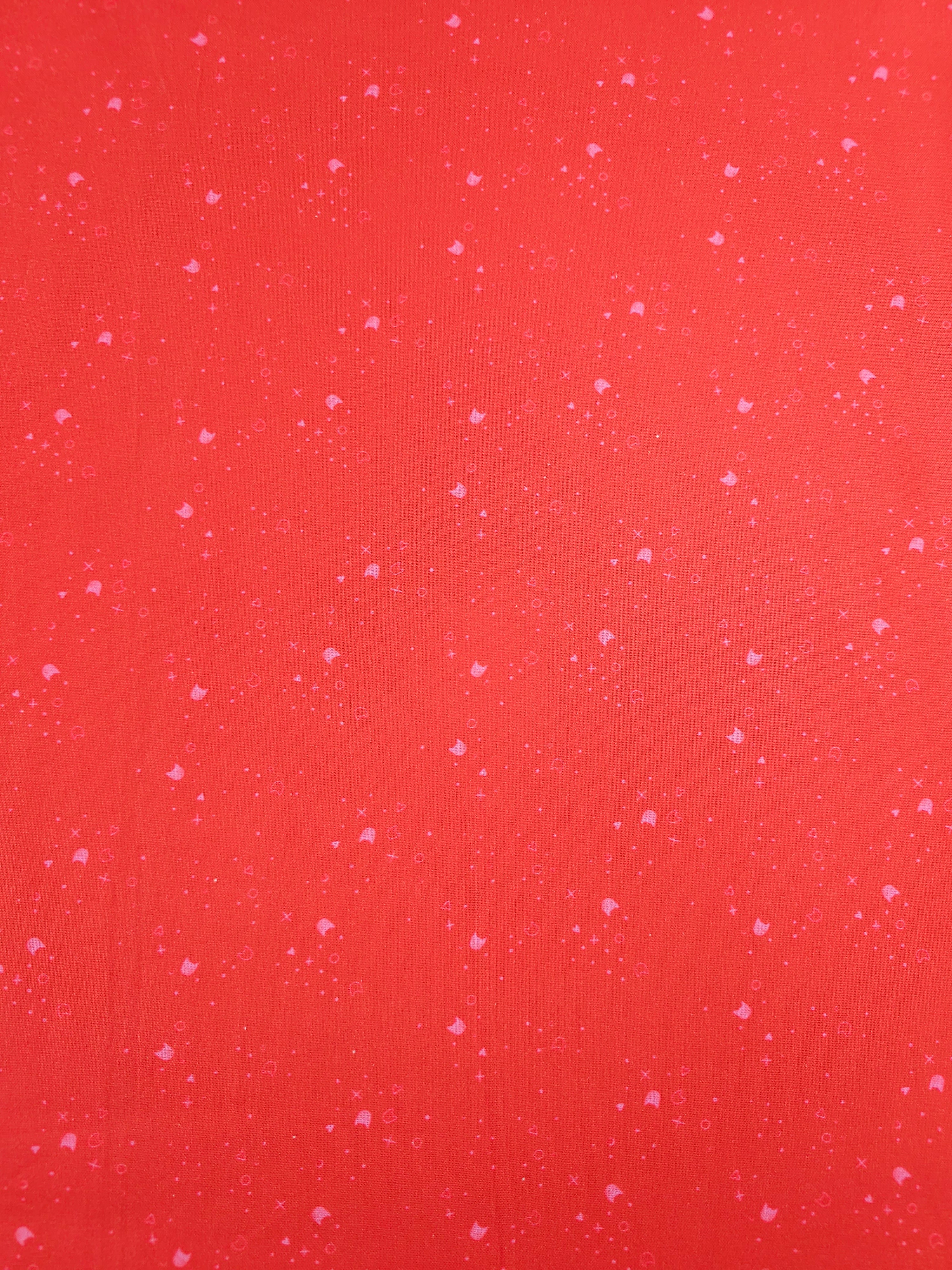 Red/Pink Kitty Litter 100% Cotton - Pammie Jane