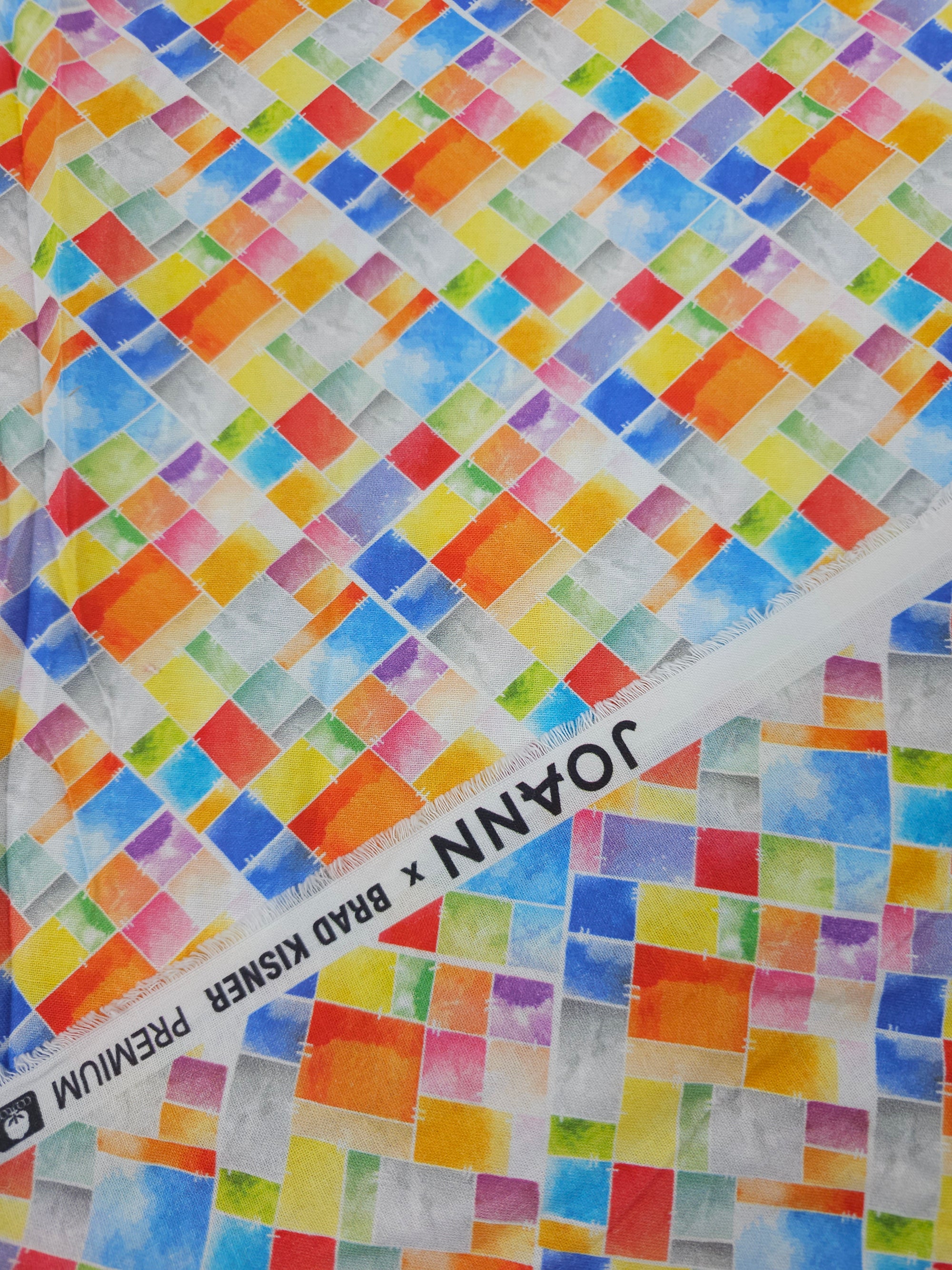 Multicolour Geometric Rectangle 100% Cotton- Joann x Brad Kisner