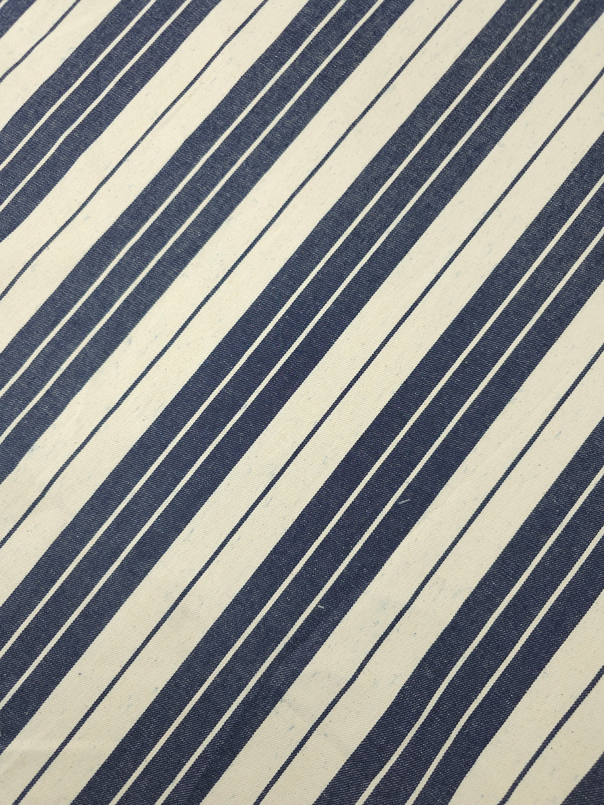 Cream/Navy Multi Stripe Denim