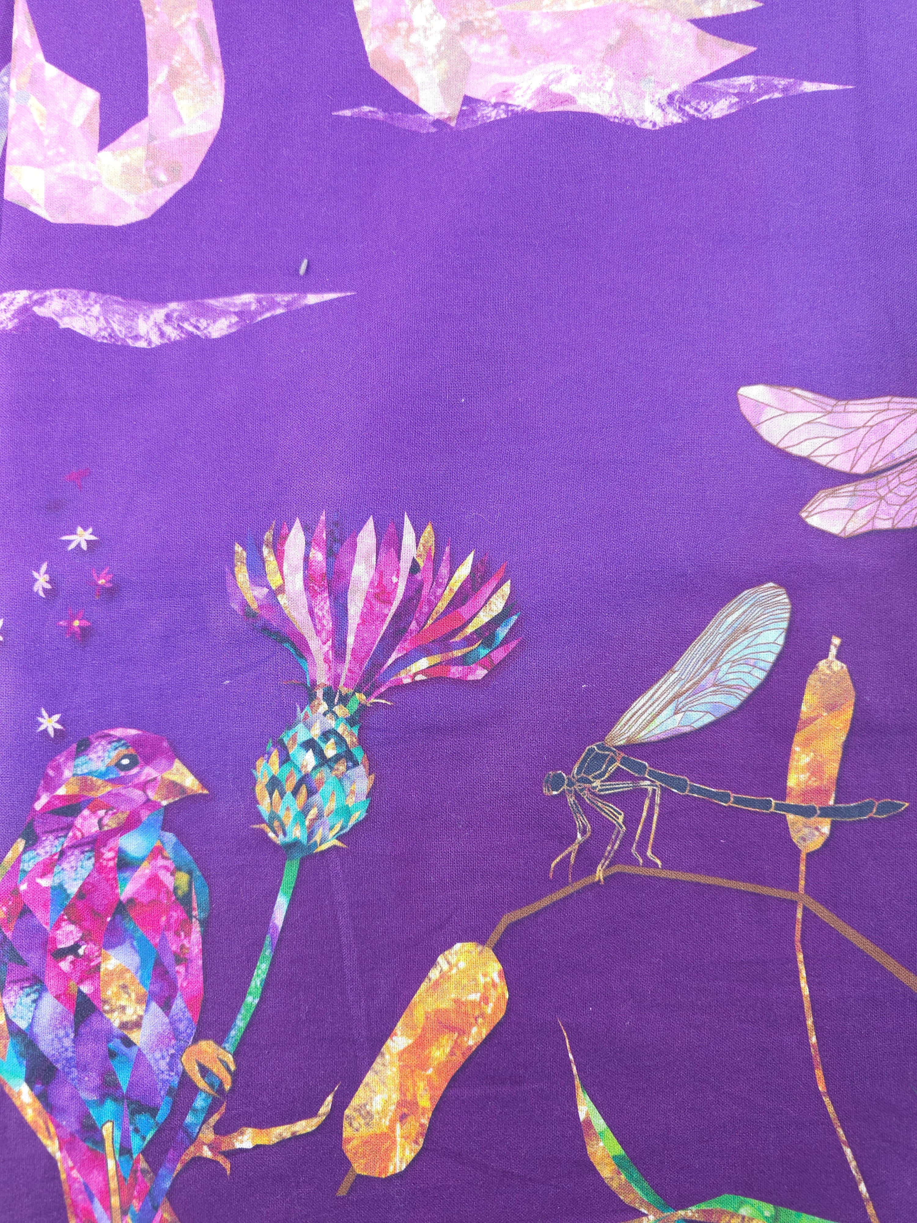 Crystal bird Cotton panel- 1.7m piece