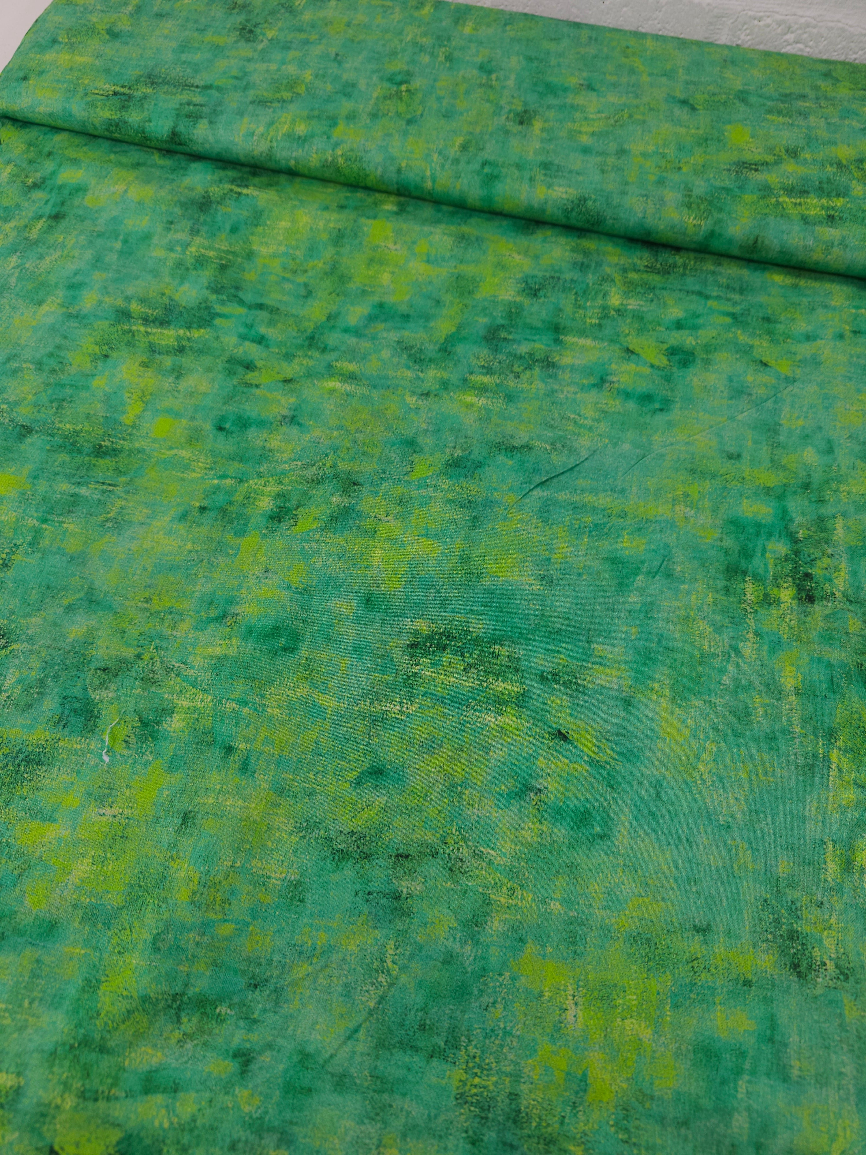 Green Abstract Static 100% Cotton