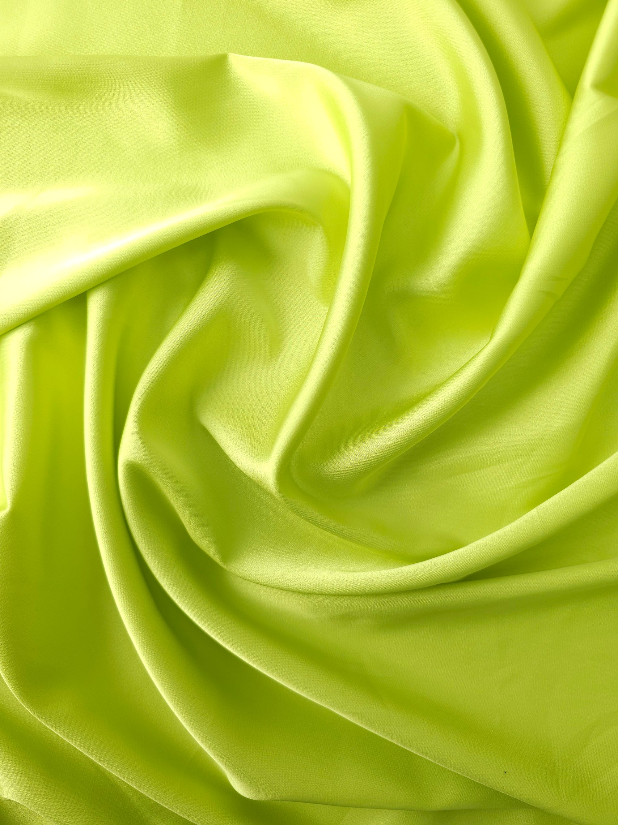 Lime Green Poly Satin