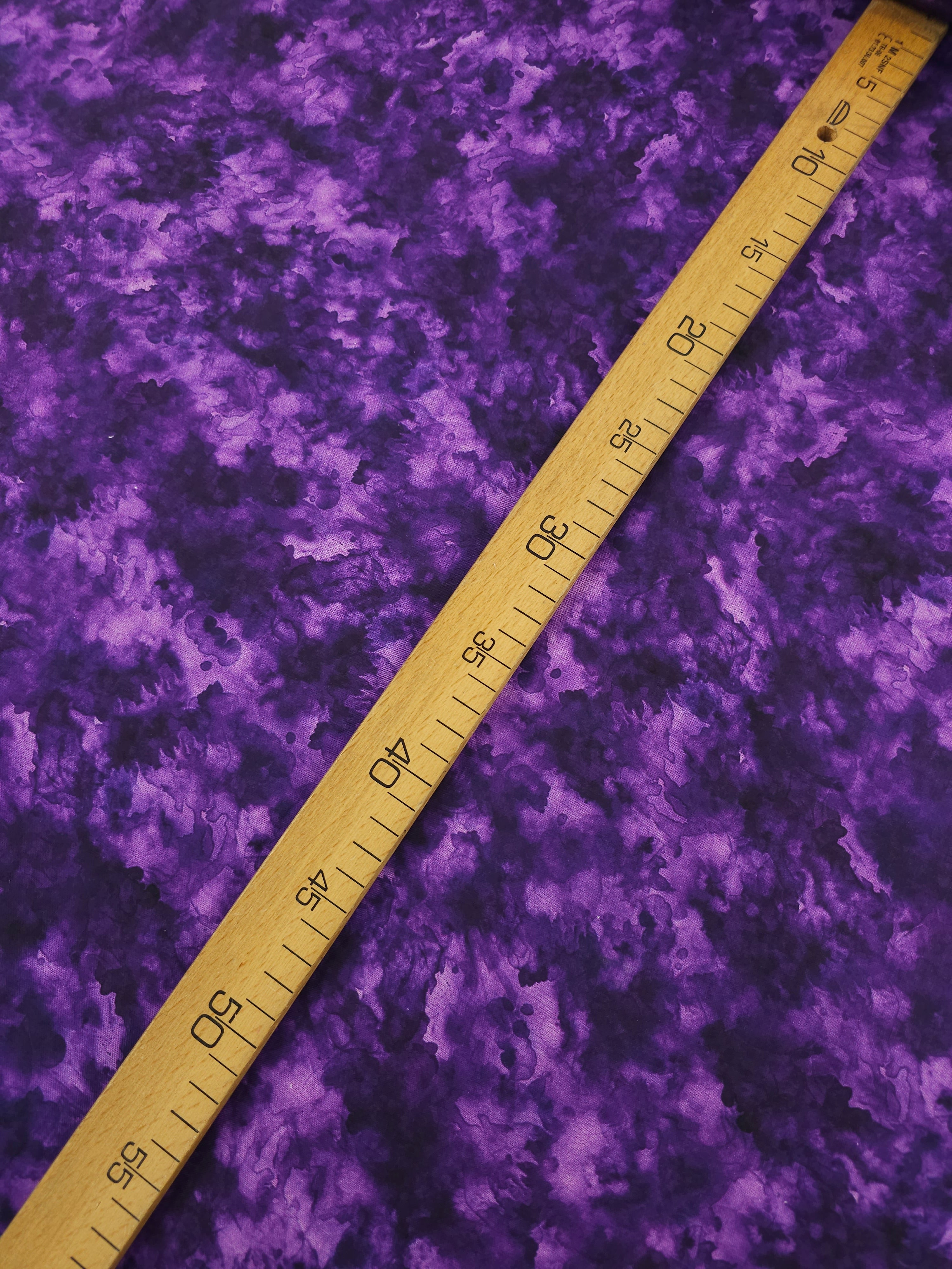 Deep Purple Iris Watercolour Smoke 100% Cotton 106" *EXTRA WIDE*