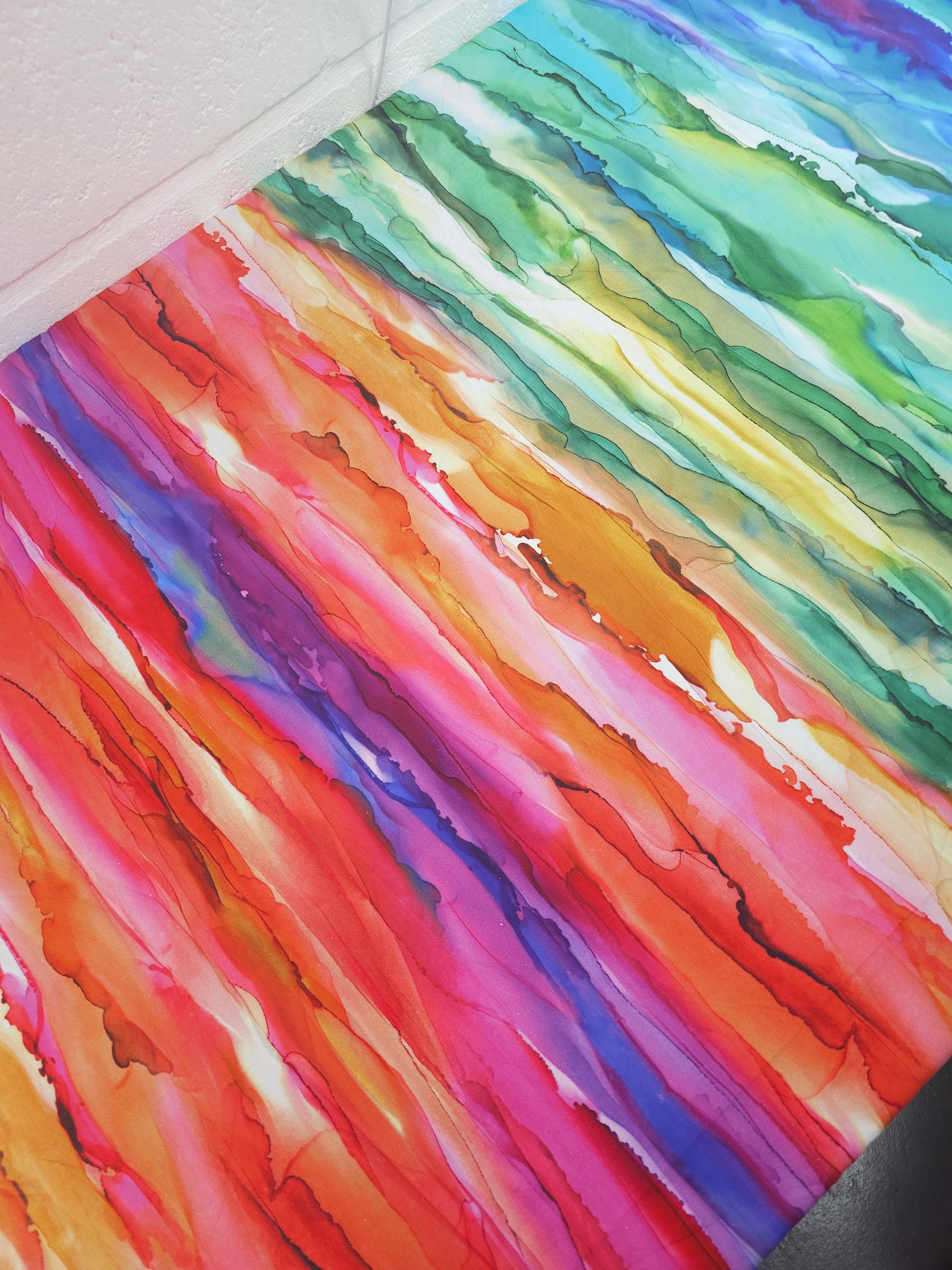 Abstract Rainbow Dragonfly Dance 100% Cotton 106"