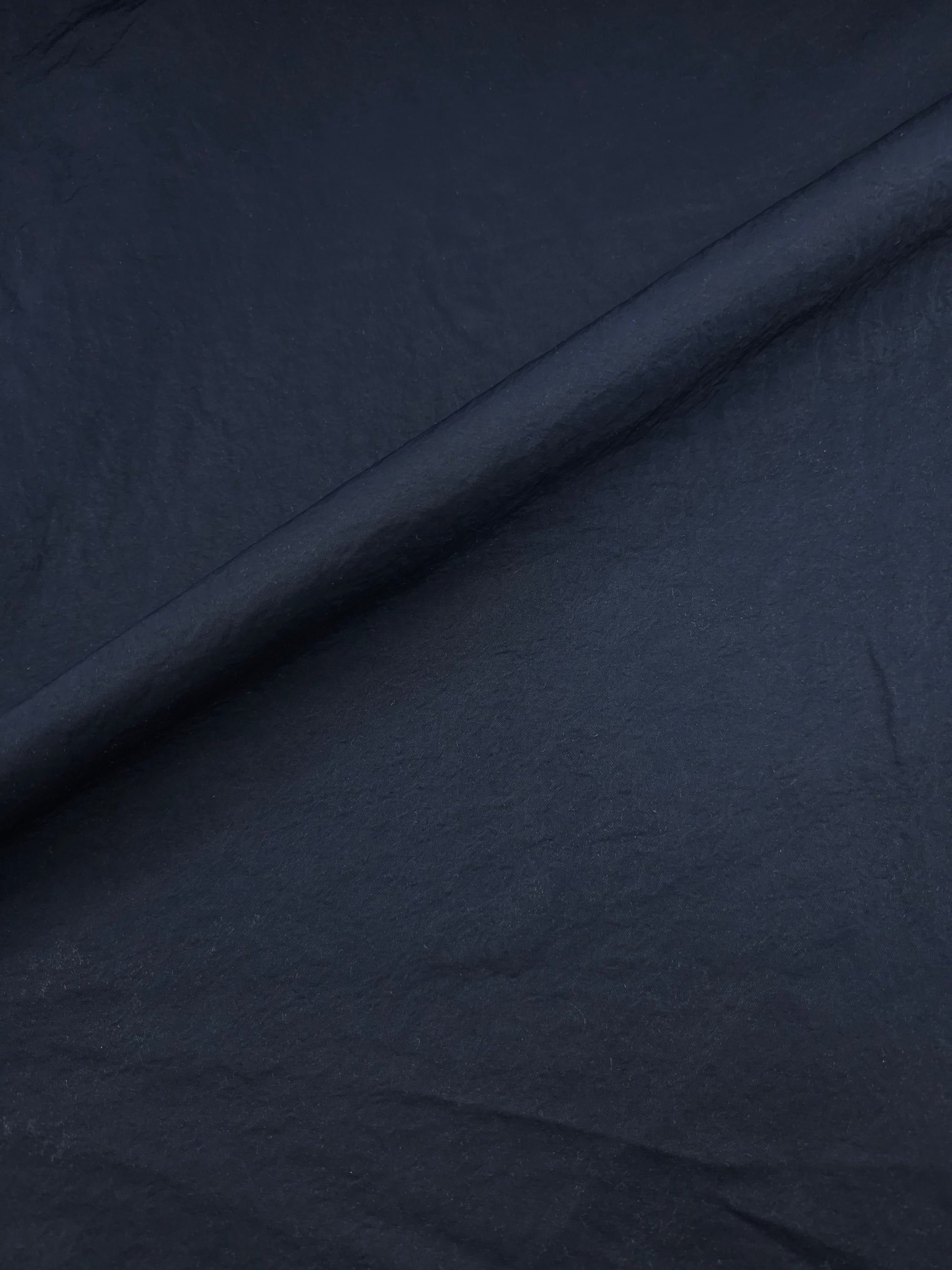 Dark Navy Heavyweight Crinkle Taffeta