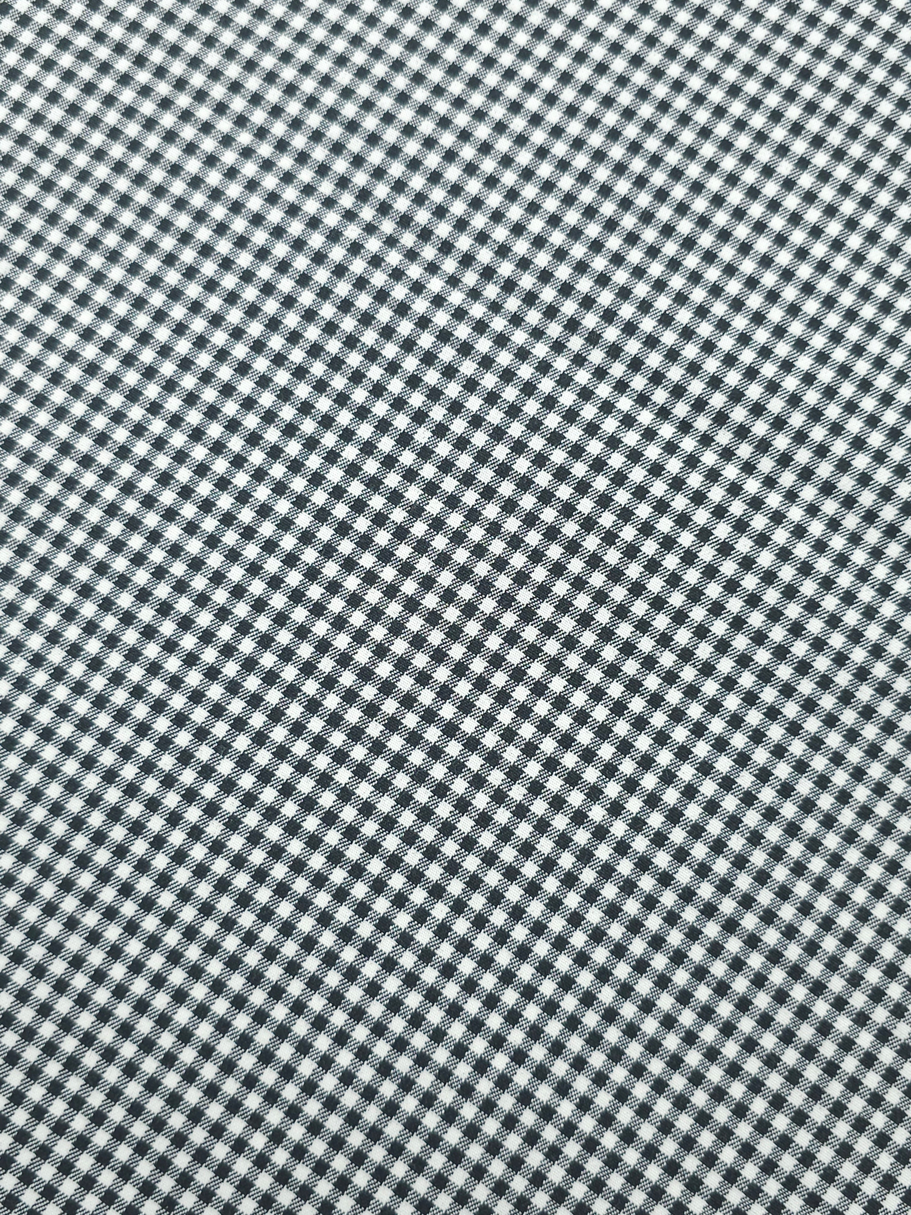 Black/White Ultra Mini Gingham Lightweight Denim