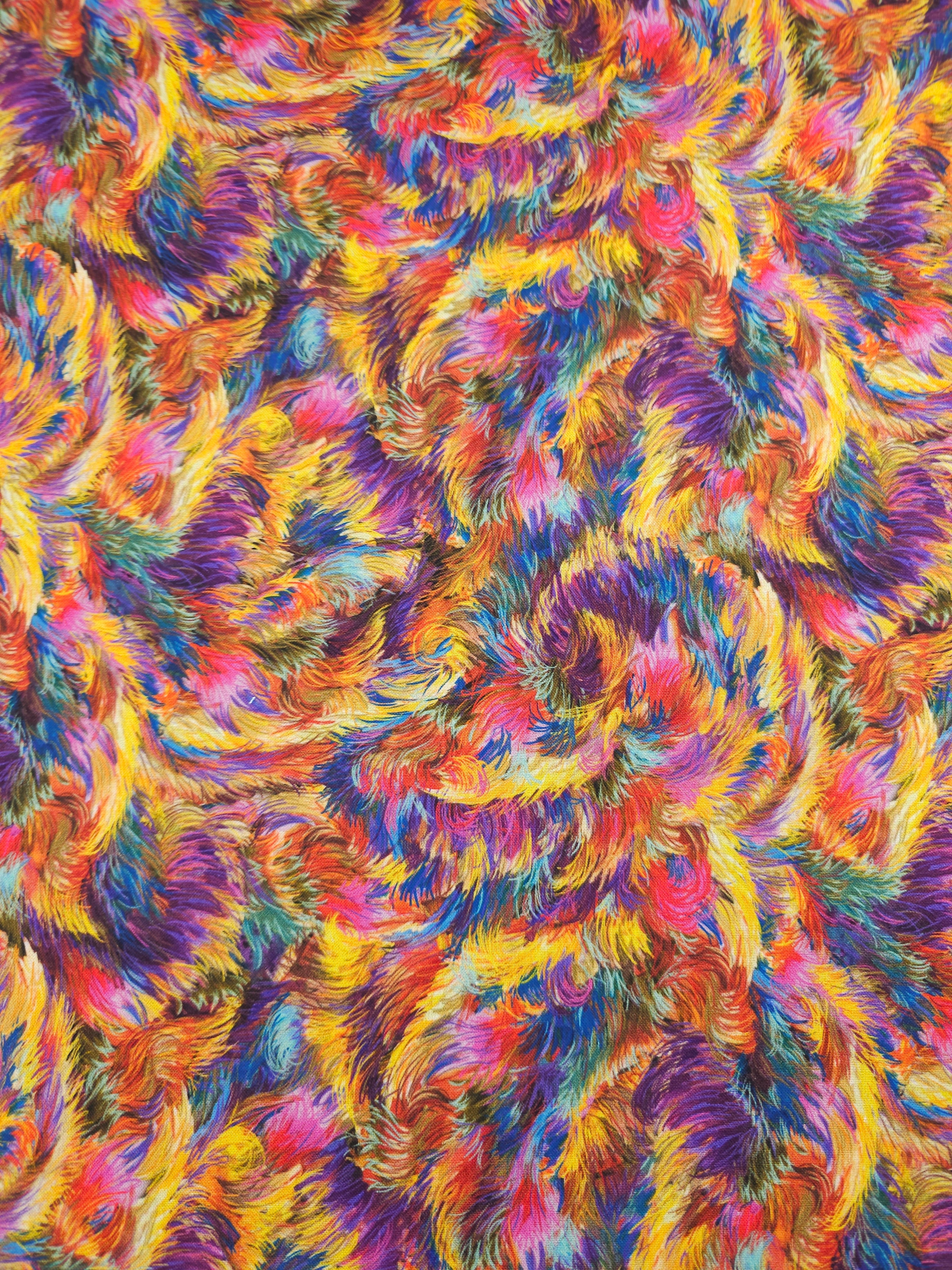 Multicolour Abstract Rio Feather 100% Cotton