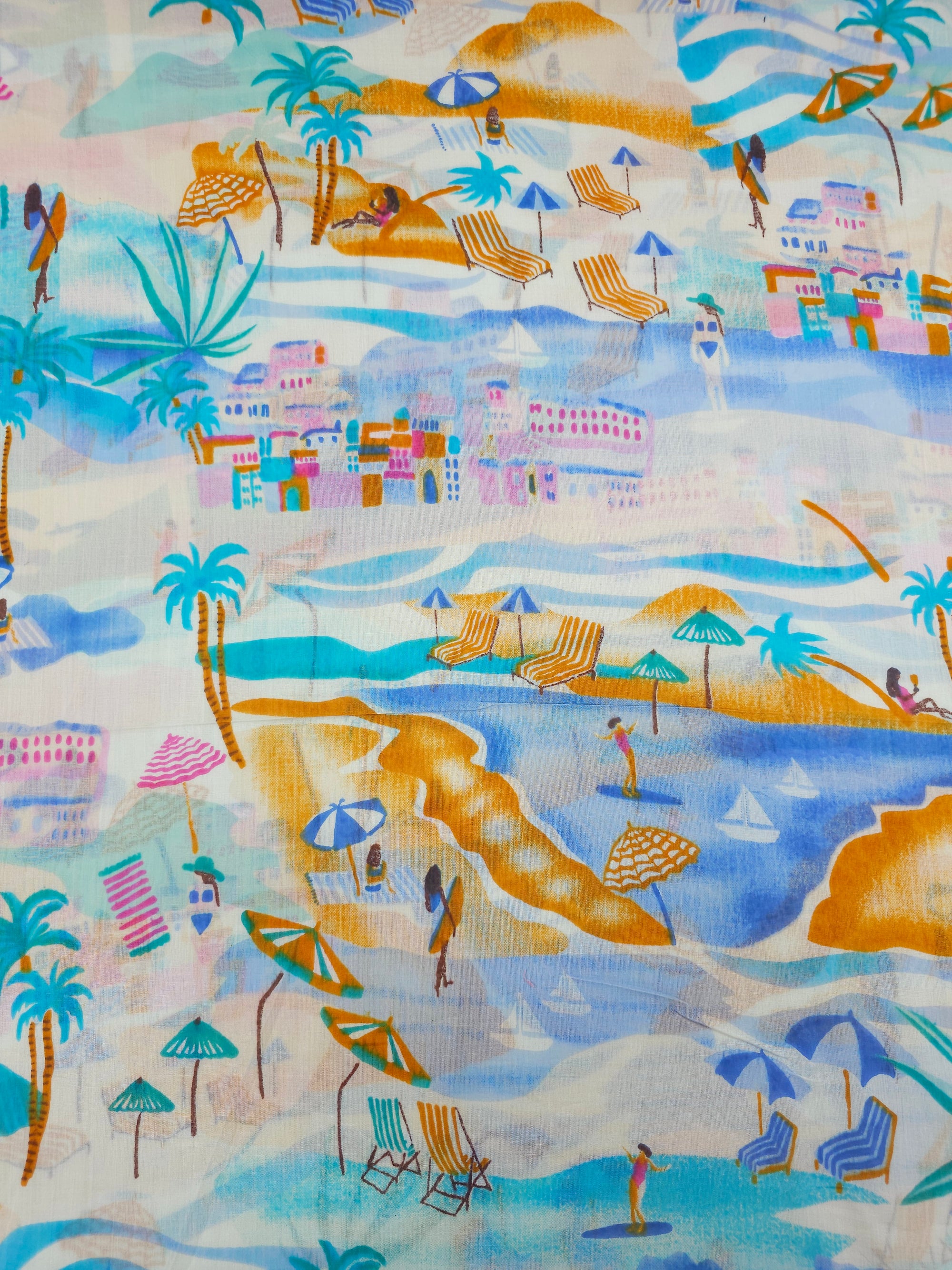 Summer Beach Vibes Cambric Cotton