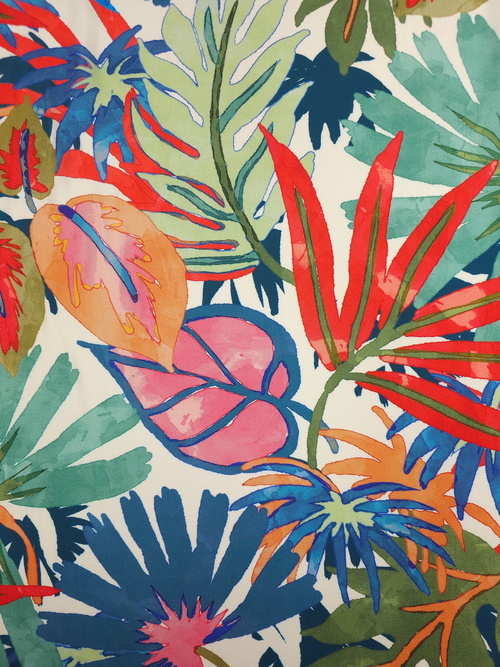 Exotic Palm Leaf Viscose Challis