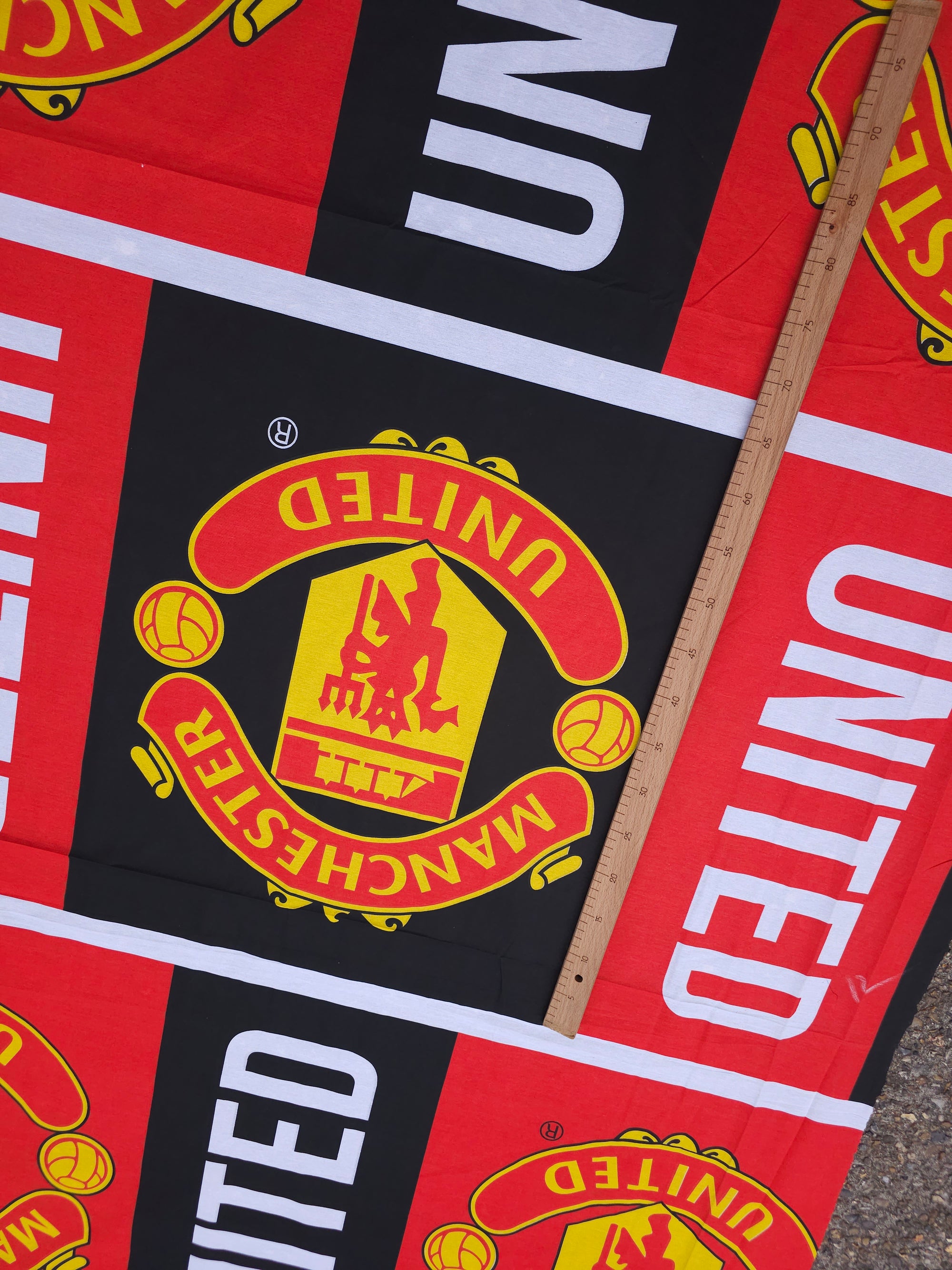 Manchester United FC Large Emblem 100% Cotton Football Fabric 102" *EXTRA WIDE*