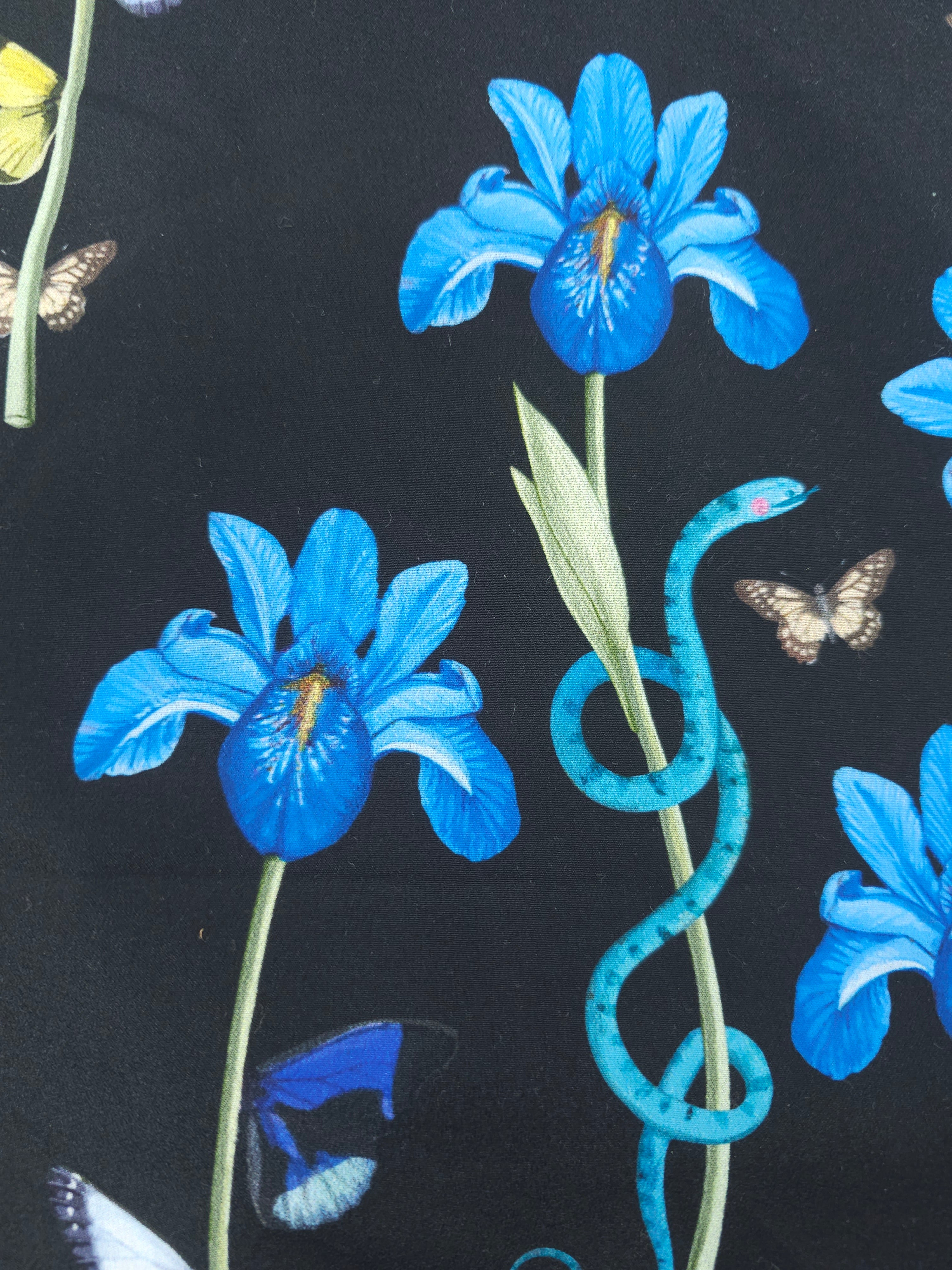 Blue snake polycrepe- 1.3m piece
