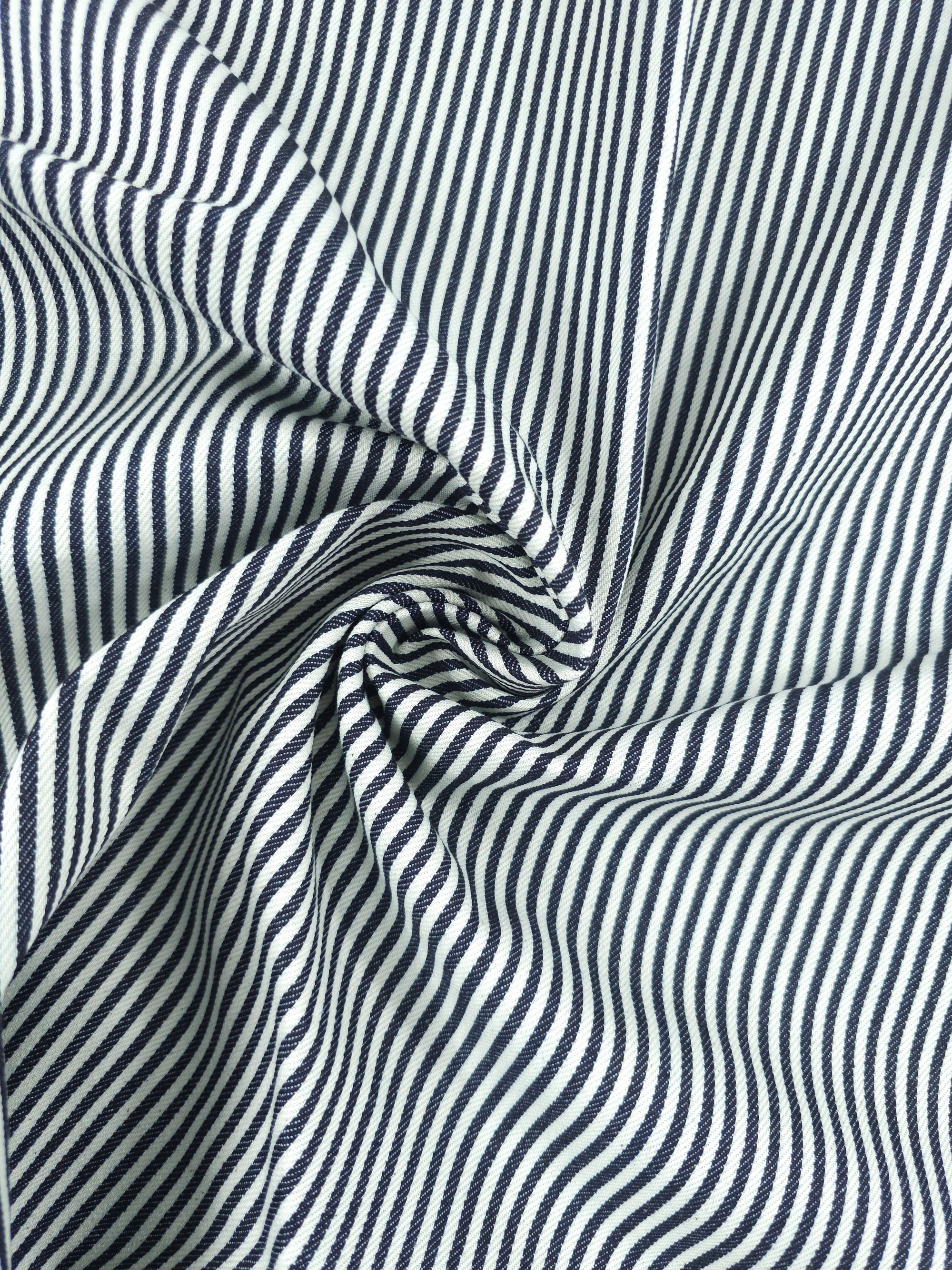 Navy/White Stripe Denim