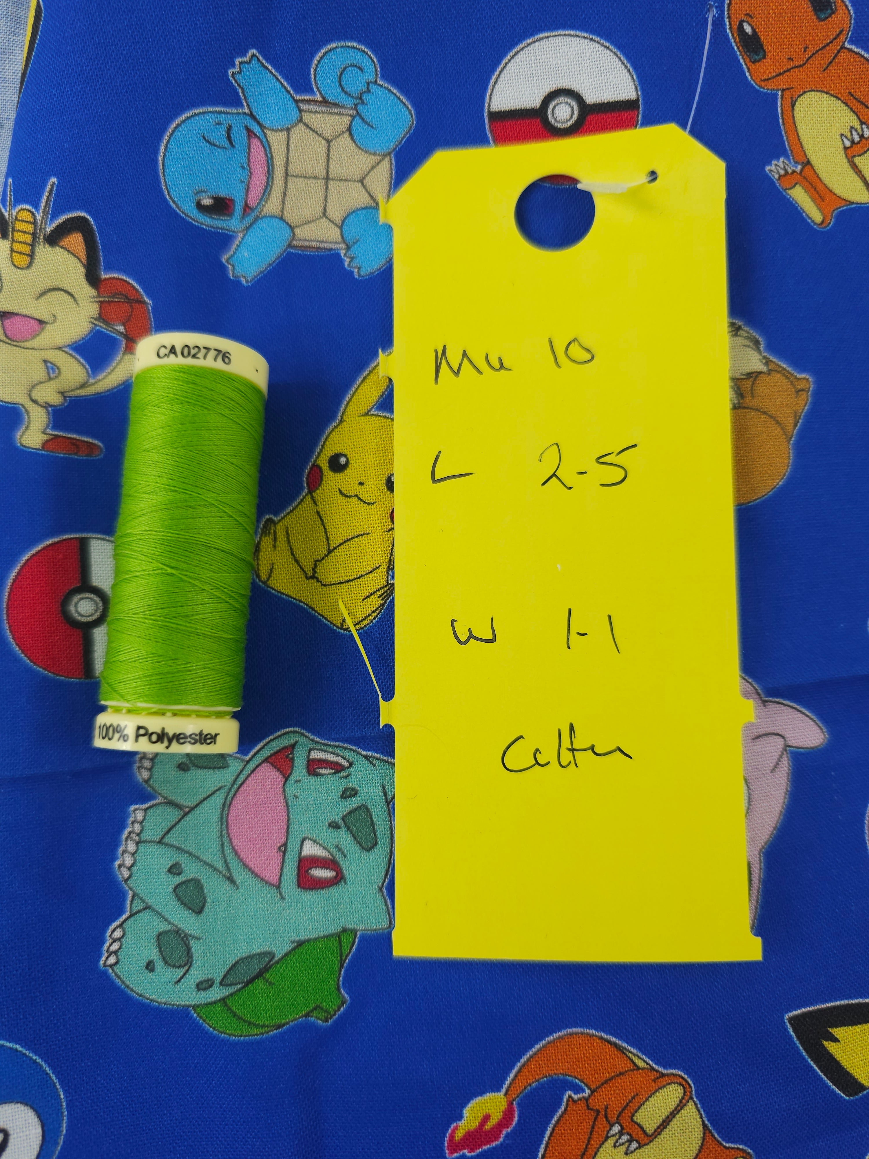 Blue Pokemon Cotton- 2.5m piece