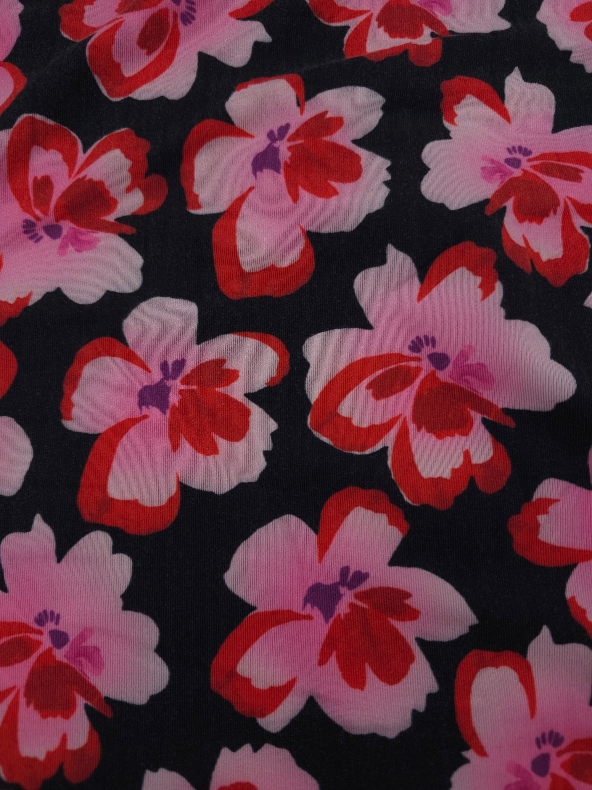 Pink floral Jersey- 4m piece
