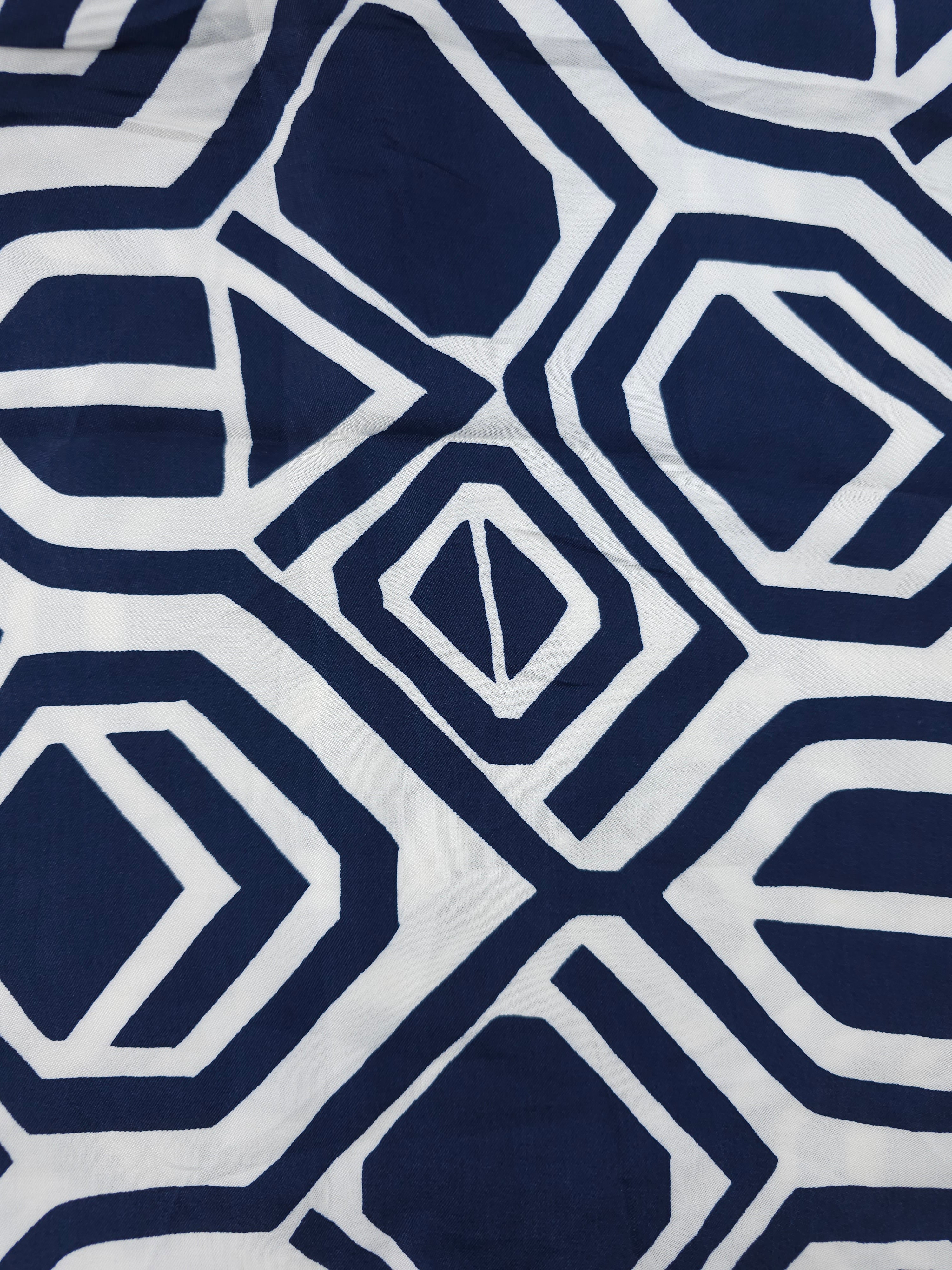 Black geometric Viscose- 1.8m piece