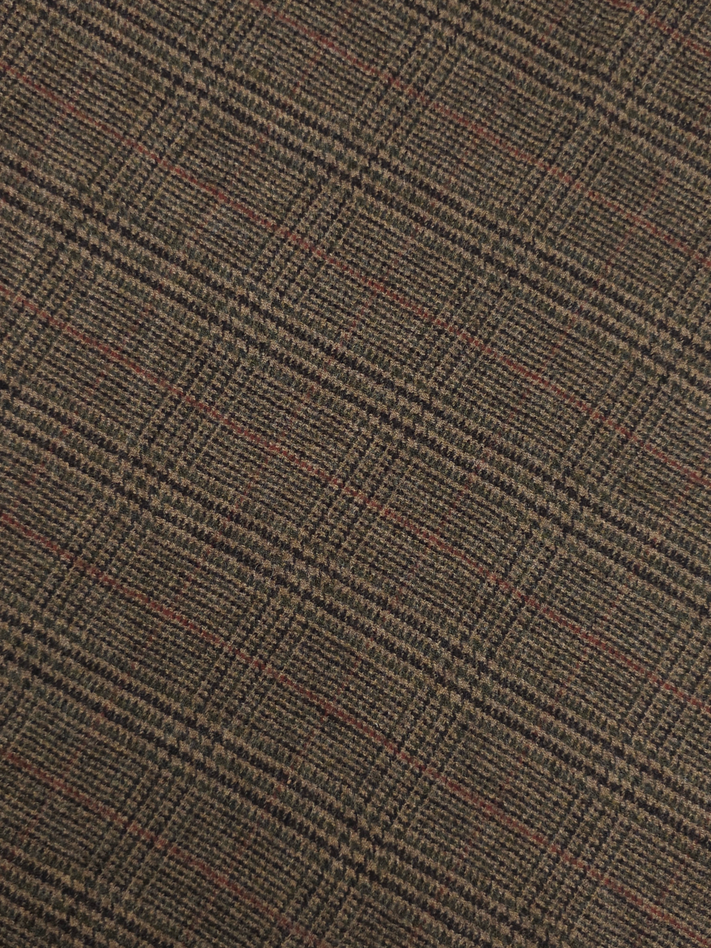 Woody Brown Tartan Soft 100% Wool *ABRAHAM MOON*