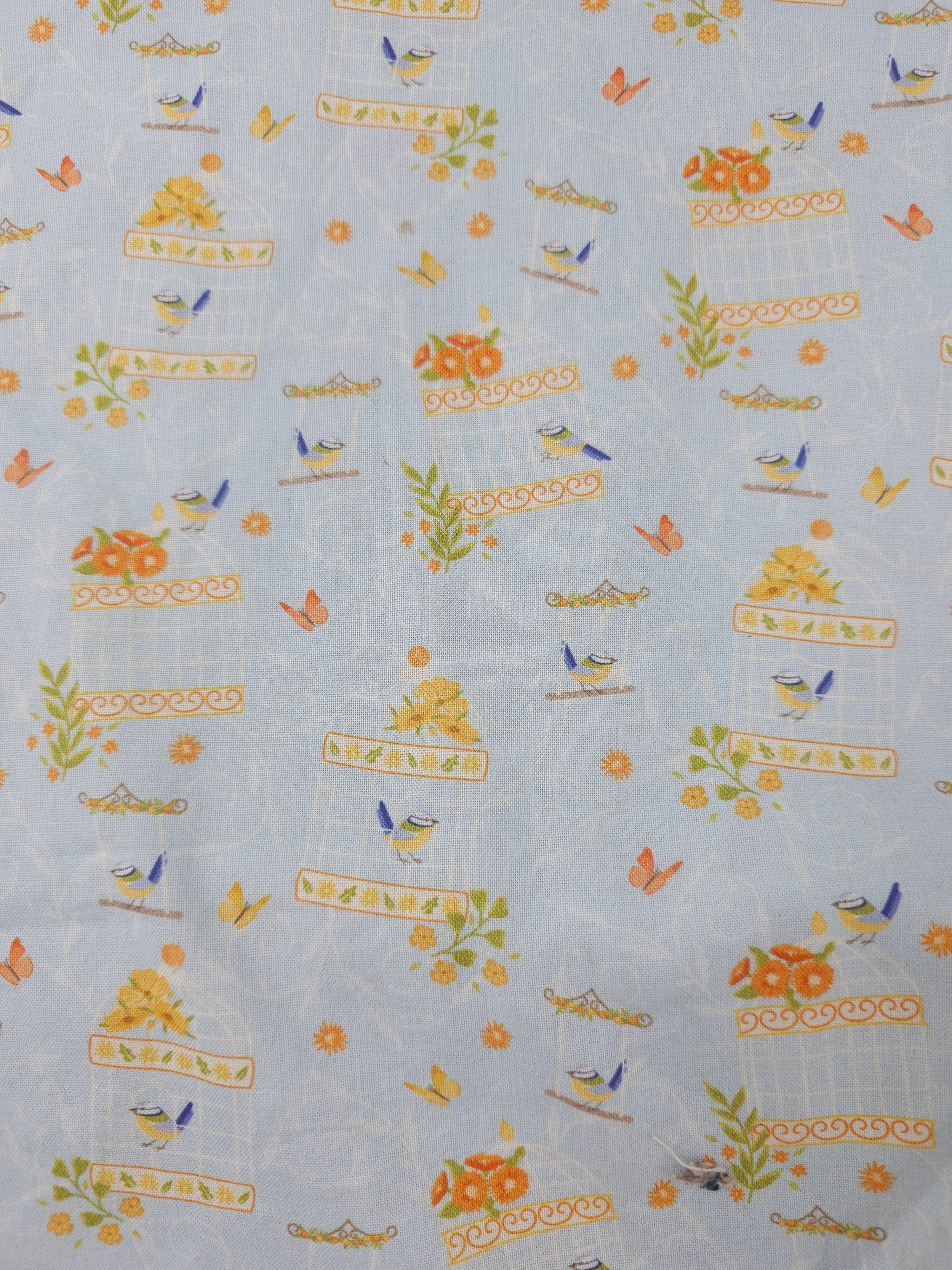 Caged bird Cotton- 2m piece