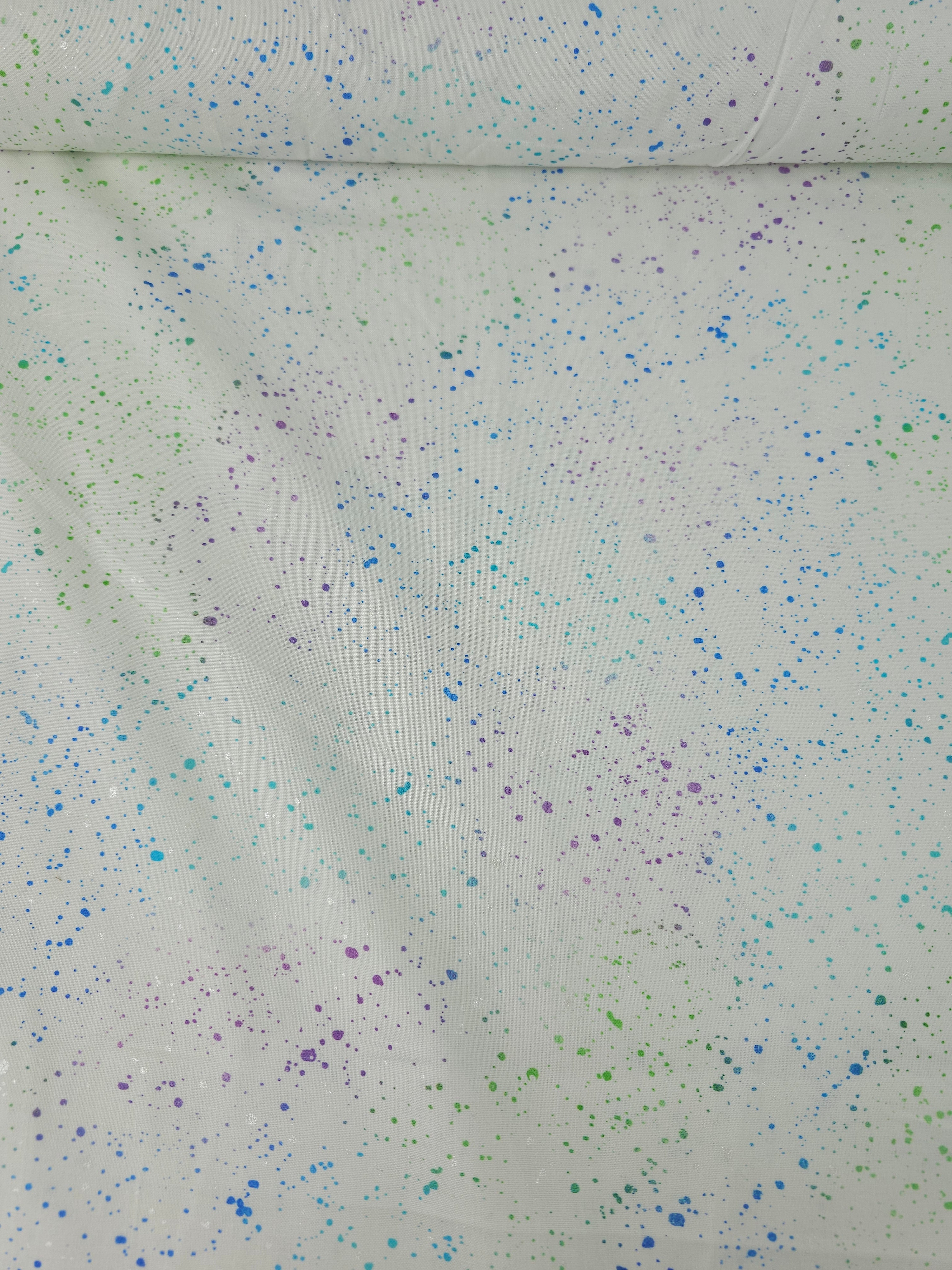 Rainbow Multi Speckle Dot 100% Cotton
