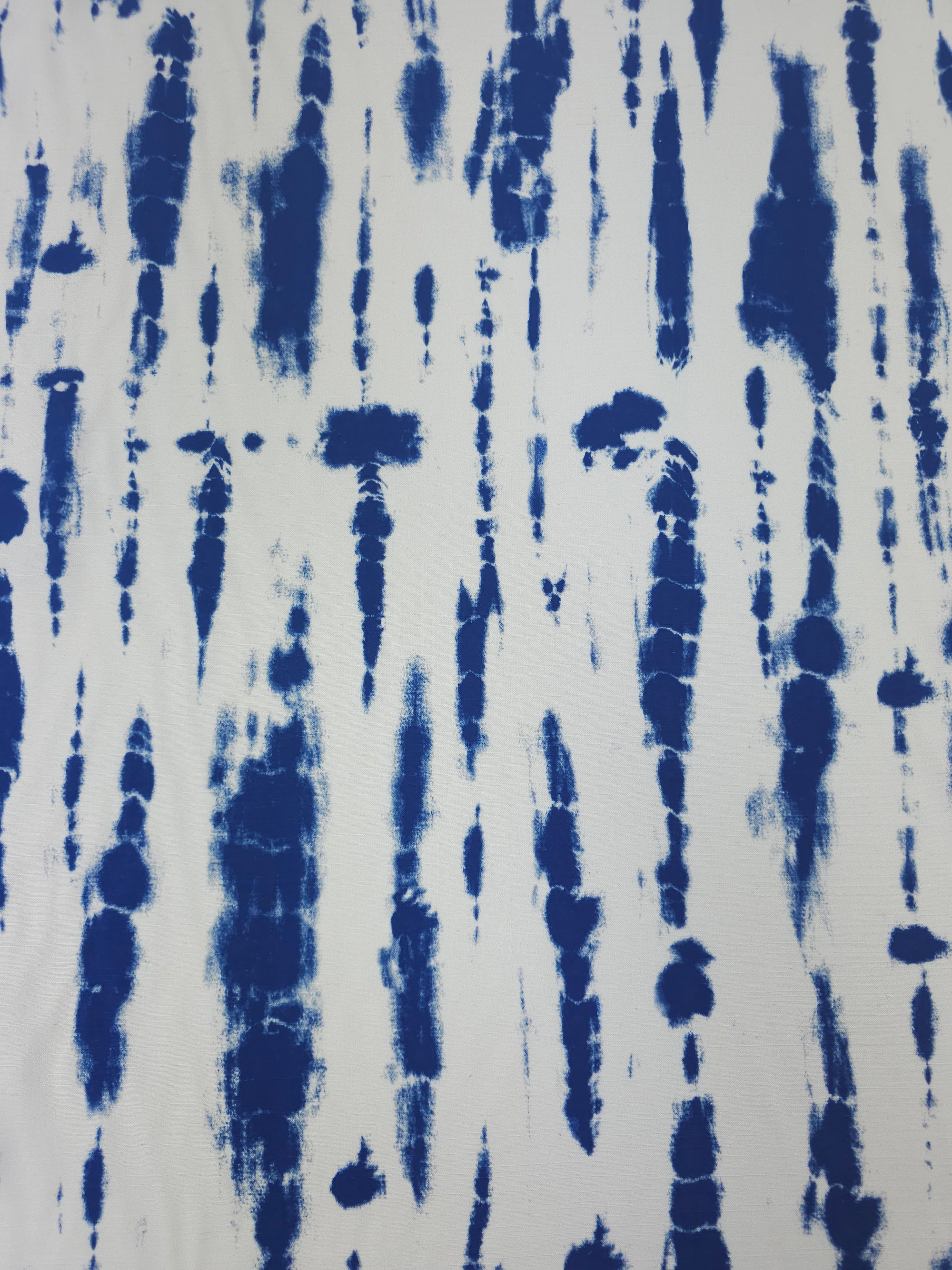 Blue/White Smudge Wash Viscose Cotton Linen