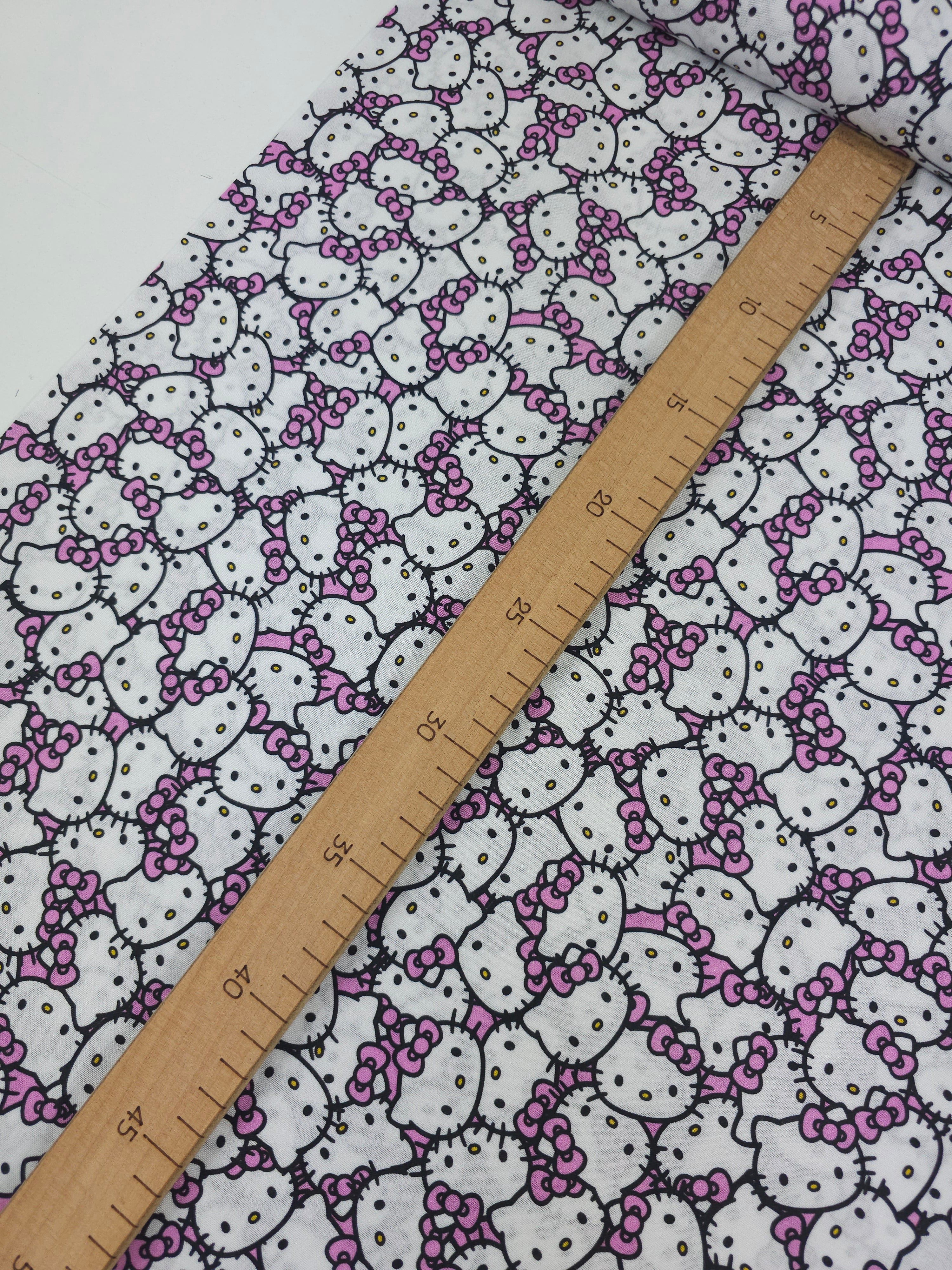 Pink Bow Hello Kitty Small Faces 100% Cotton