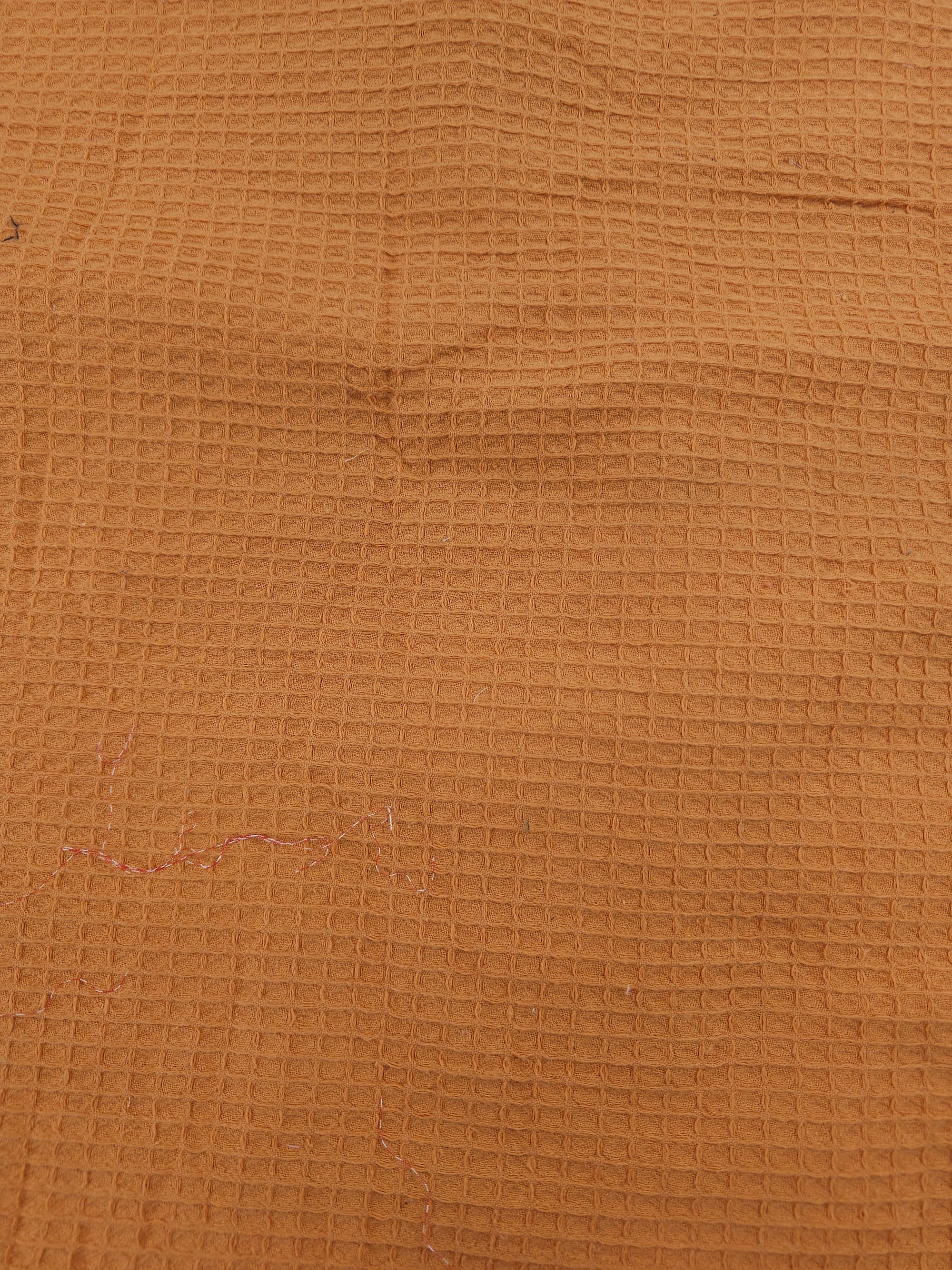 Potato orange Cotton waffle- 0.9m piece