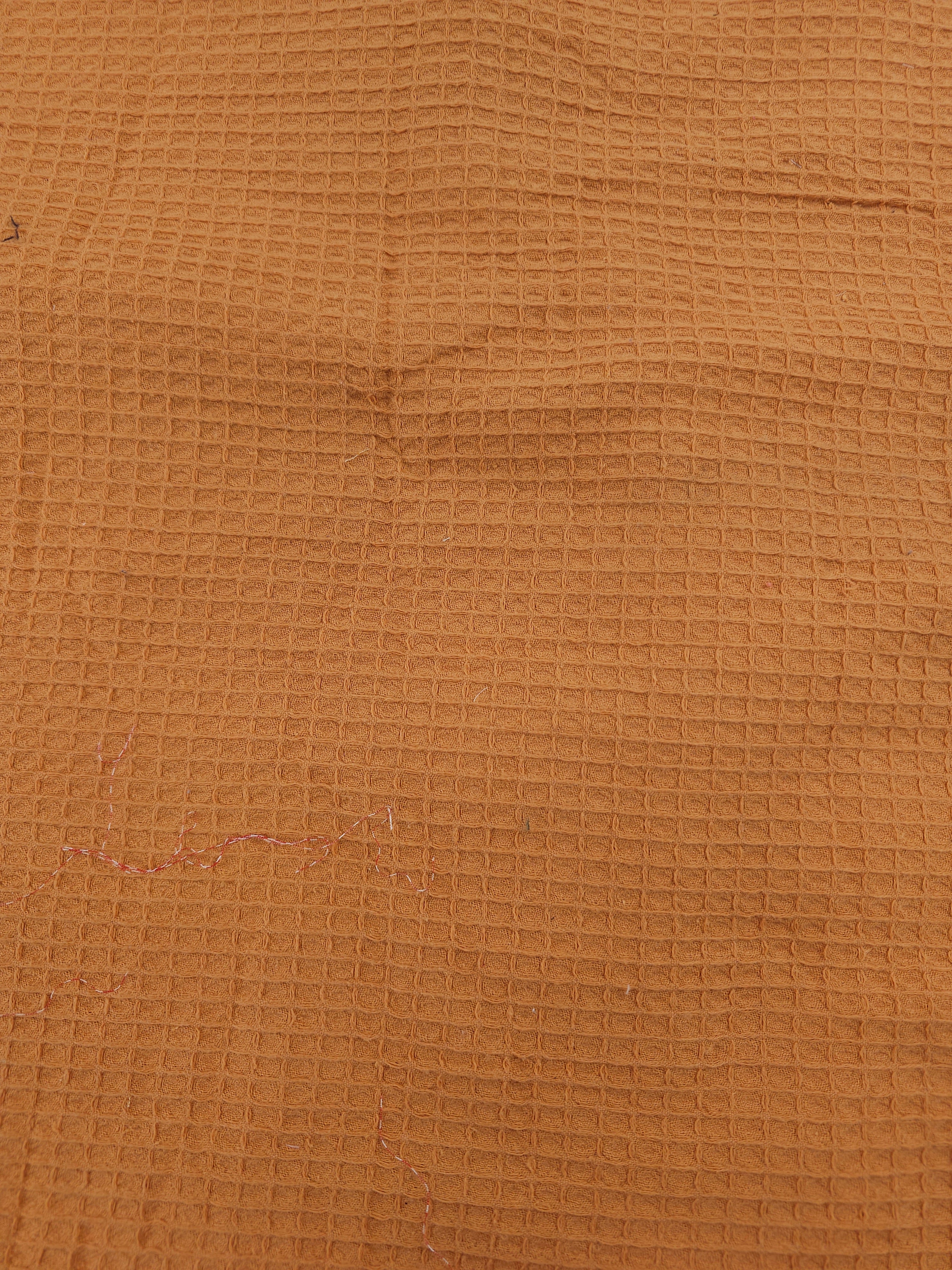 Potato orange Cotton waffle- 0.9m piece