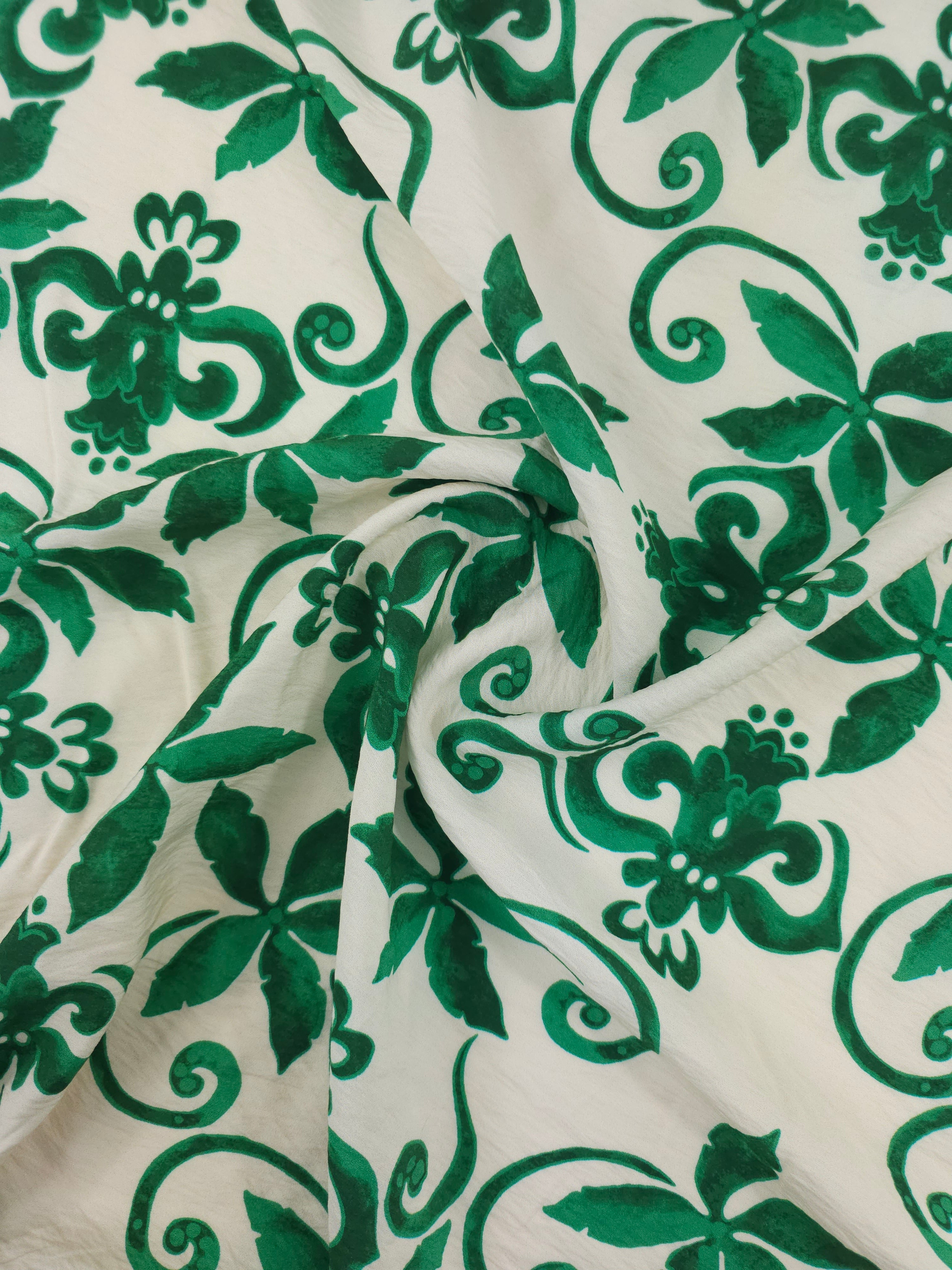 Green/Ivory Wonder Floral Modal Viscose