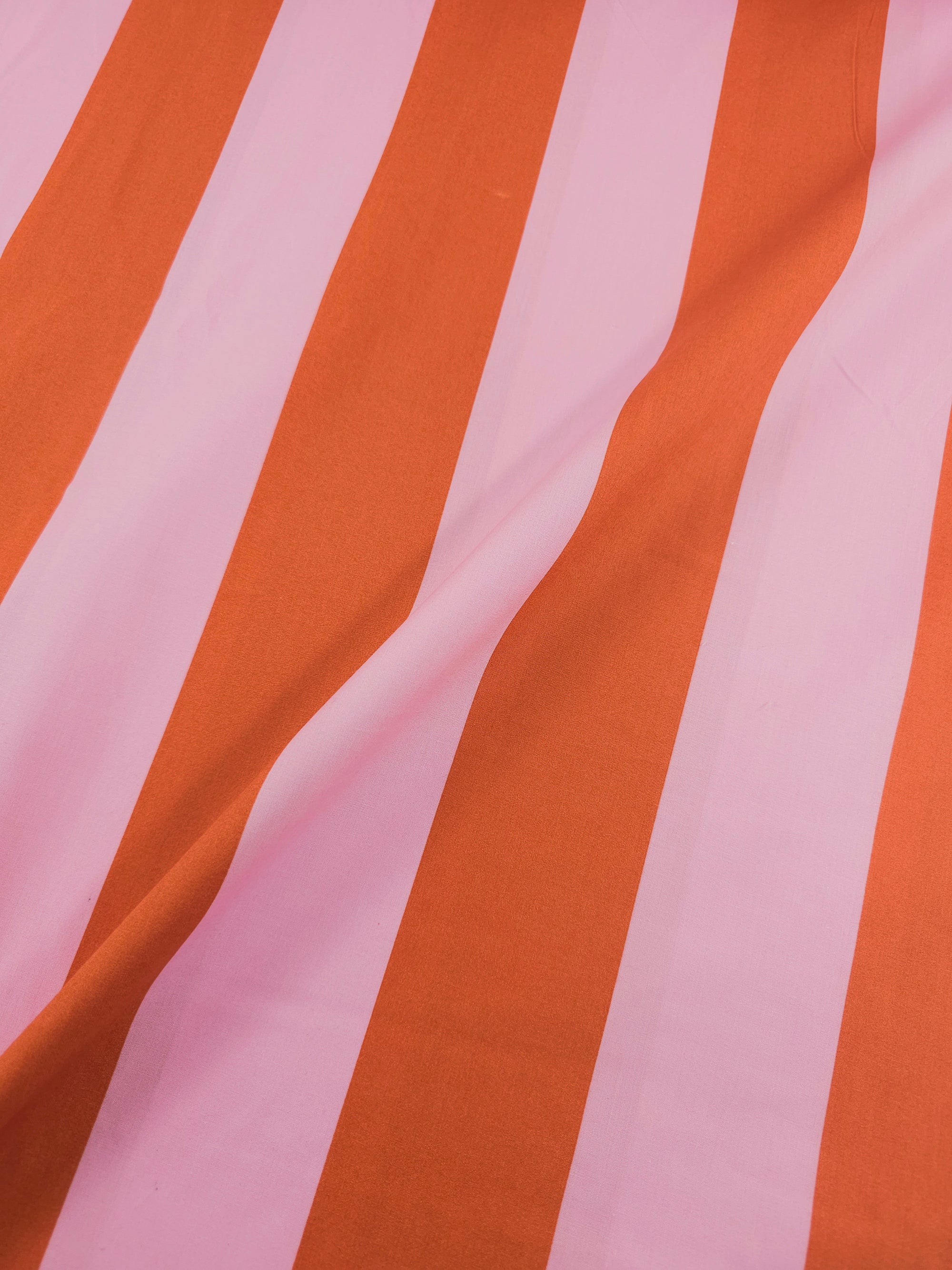 Orange/Pink Block Stripe Cotton Viscose 64" - IKEA
