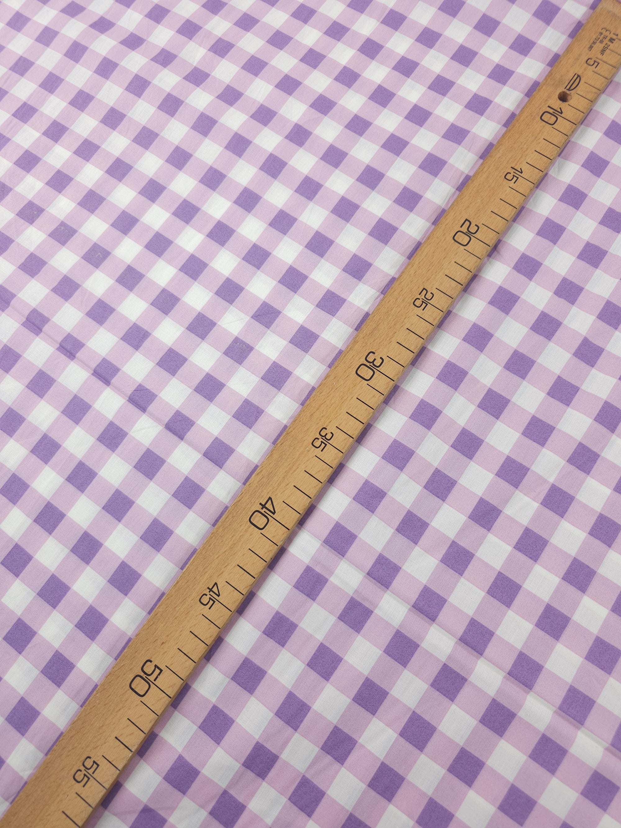 Purple/Warm Lilac Gingham Lightweight Cotton 57"