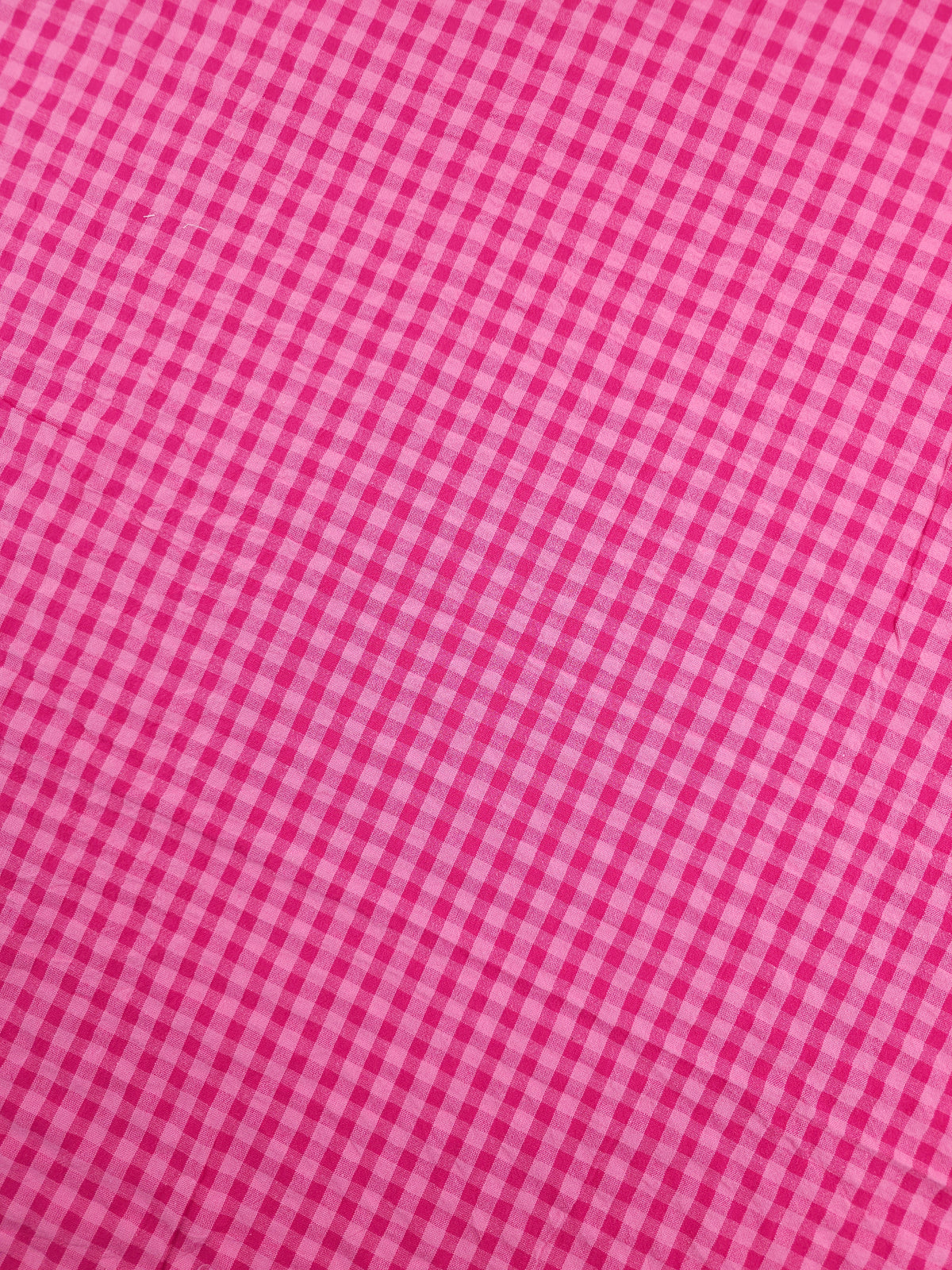 Hot Pink/Fuchsia Small Gingham Cotton SeerSucker *PRE-ORDER*