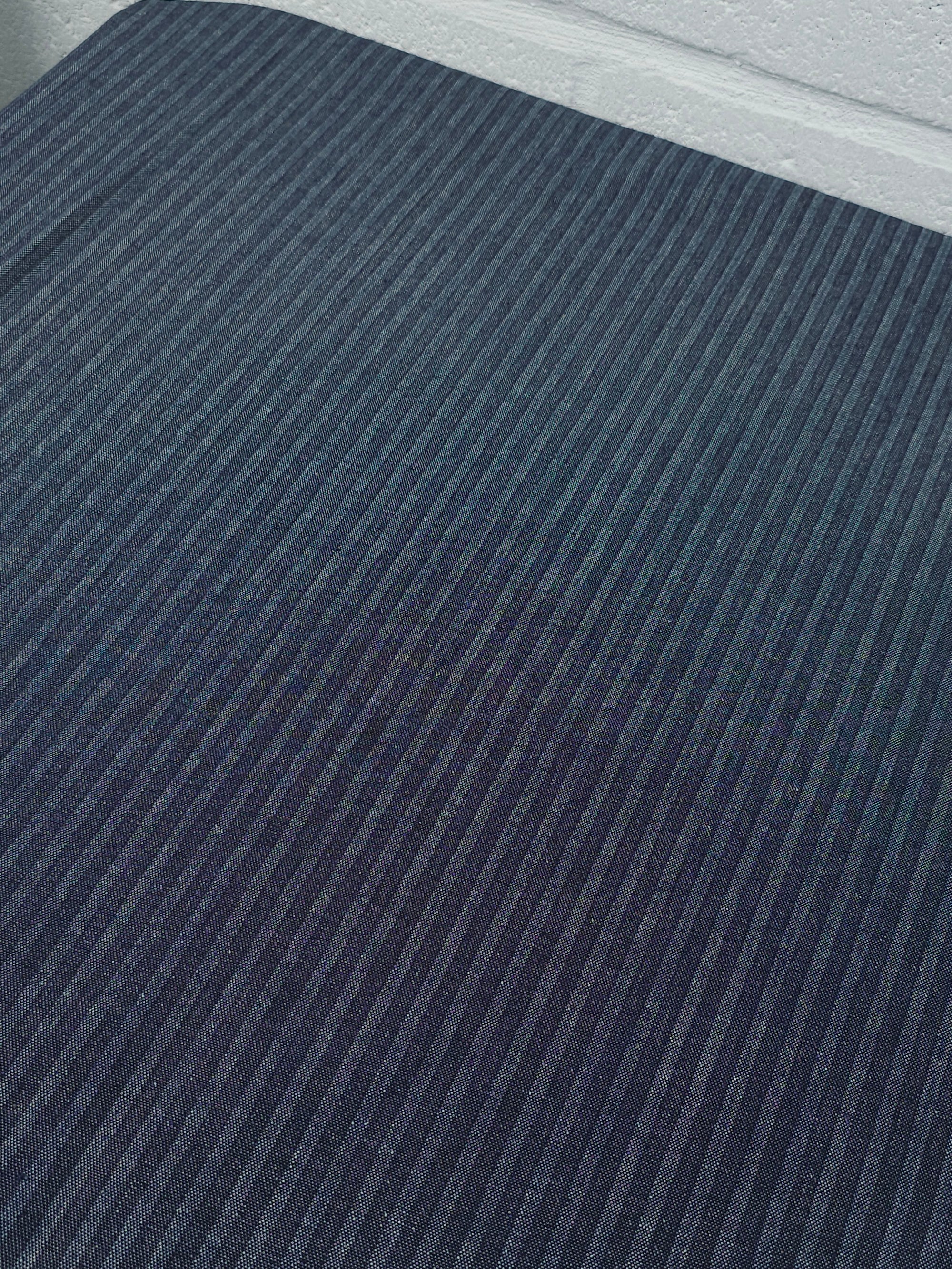Washed Navy Stripe Denim