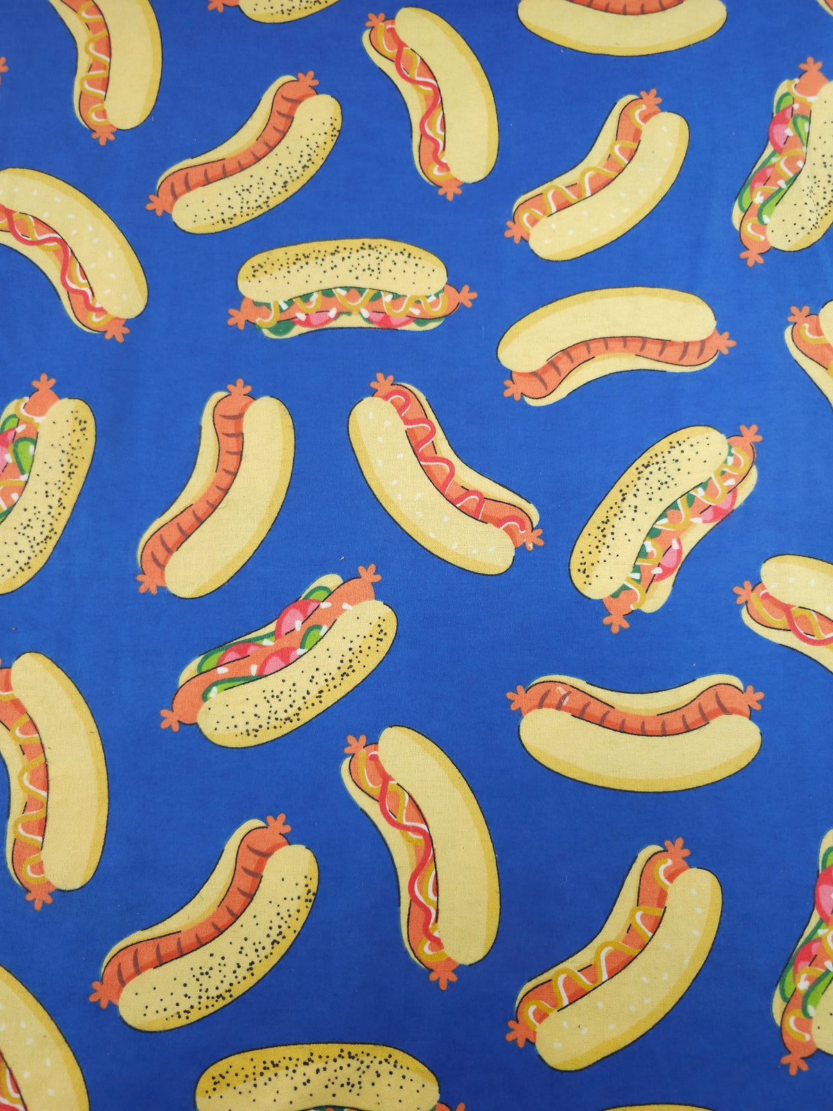 Tossed Hotdogs Lightweight Flannel Cotton