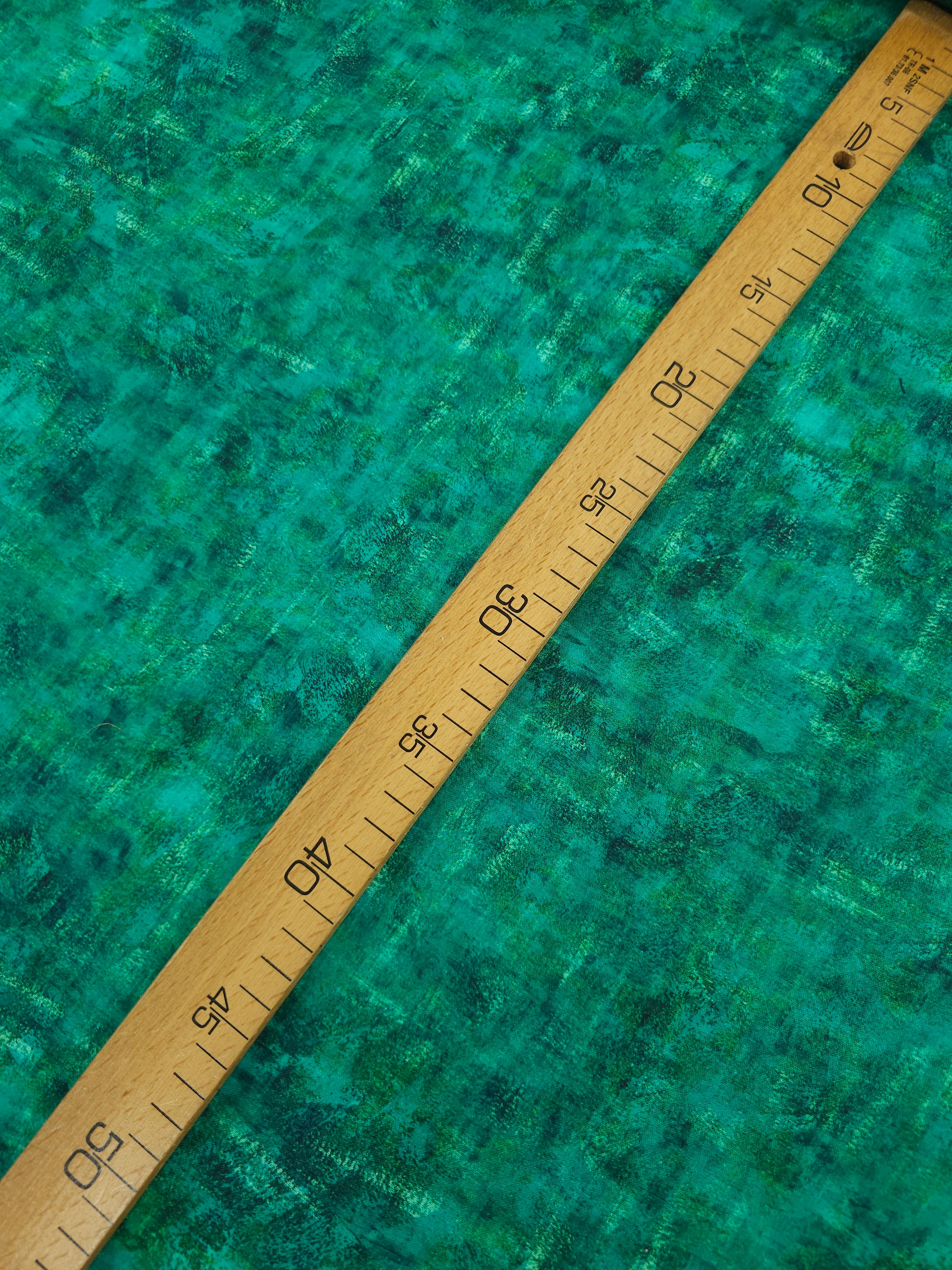 Jade Green Static Smudge 100% Cotton 106" *EXTRA WIDE*