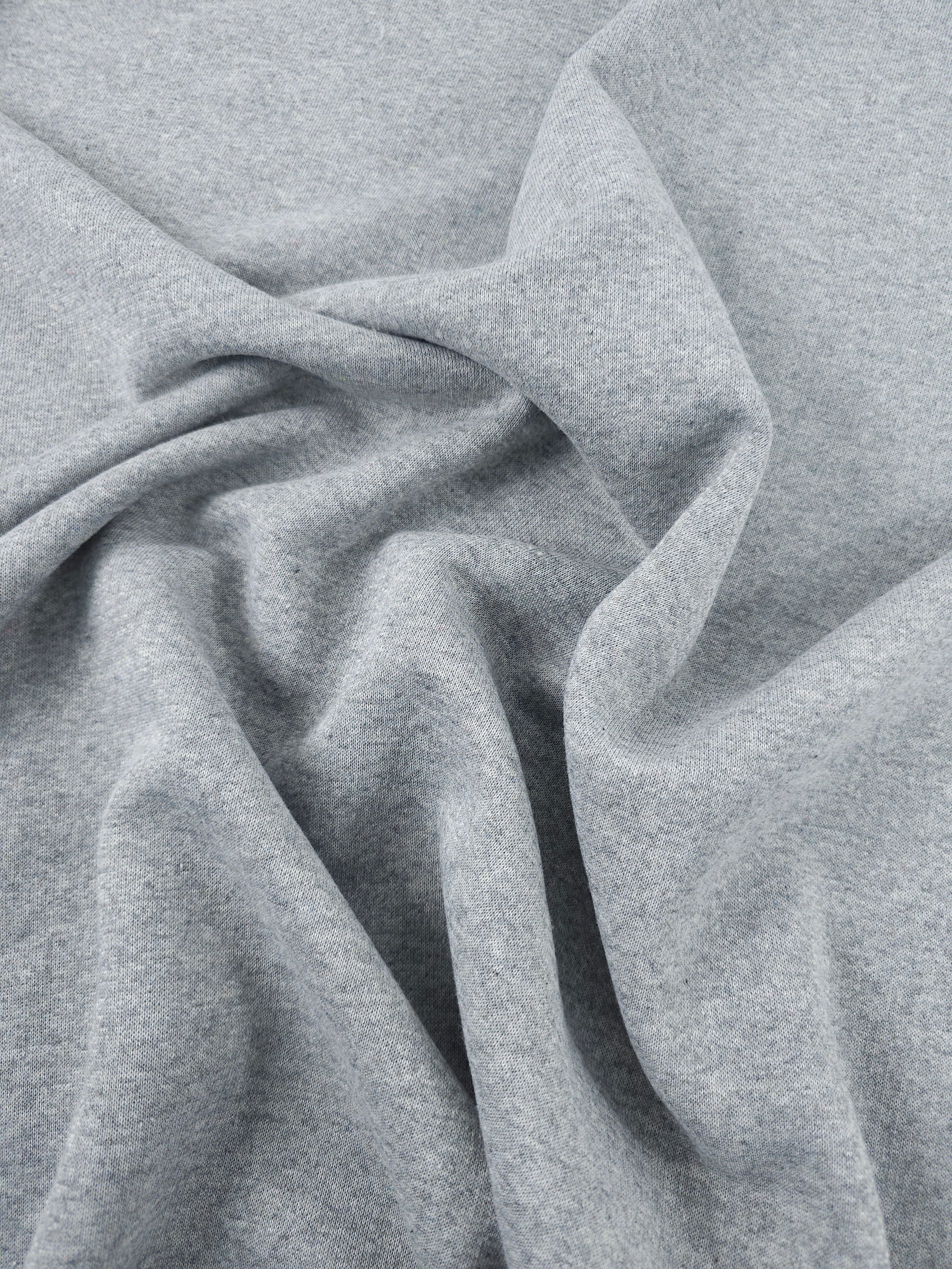 Light Grey Marl Fleece Backed Terry