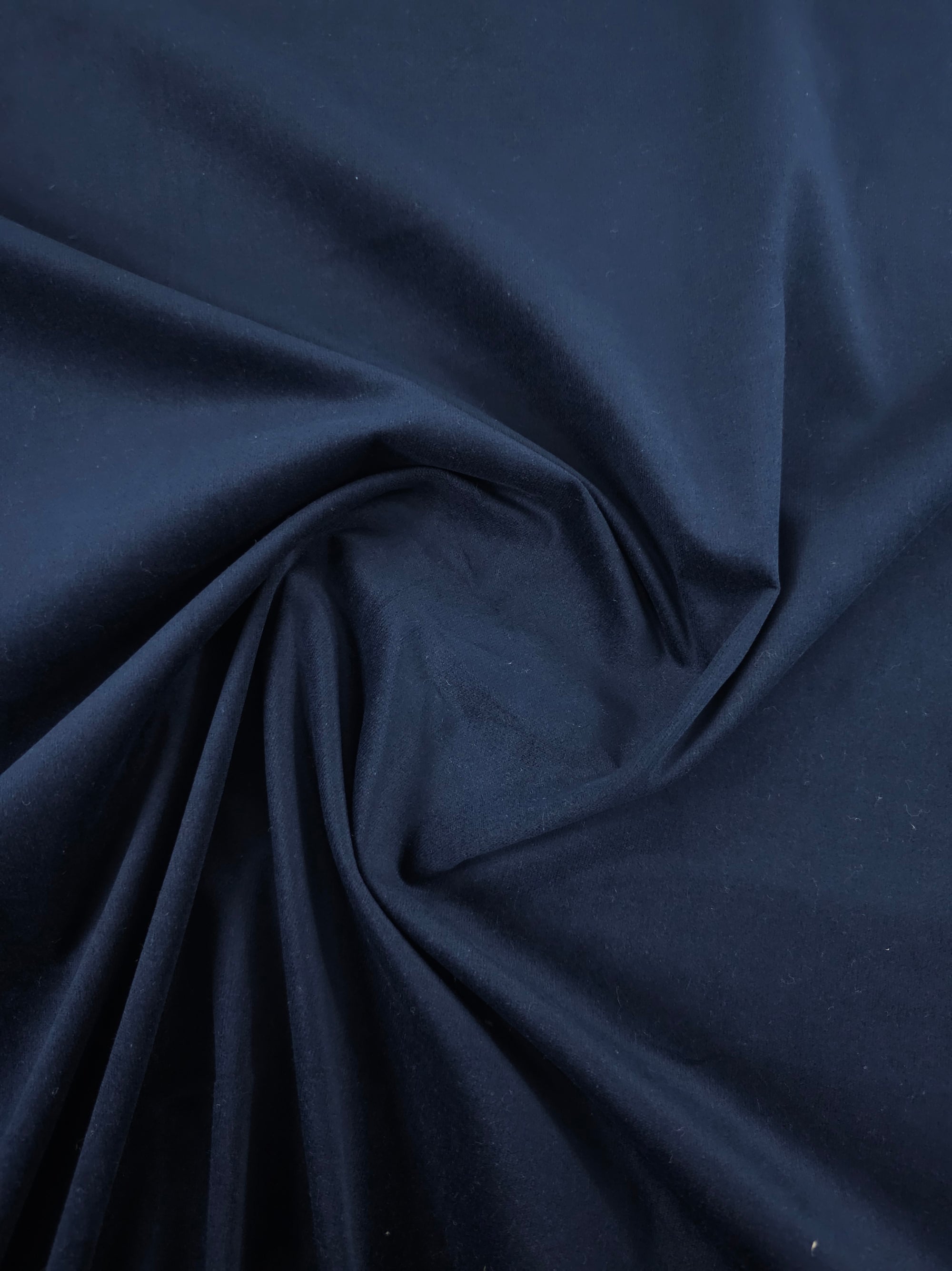 Navy Cotton Velvet
