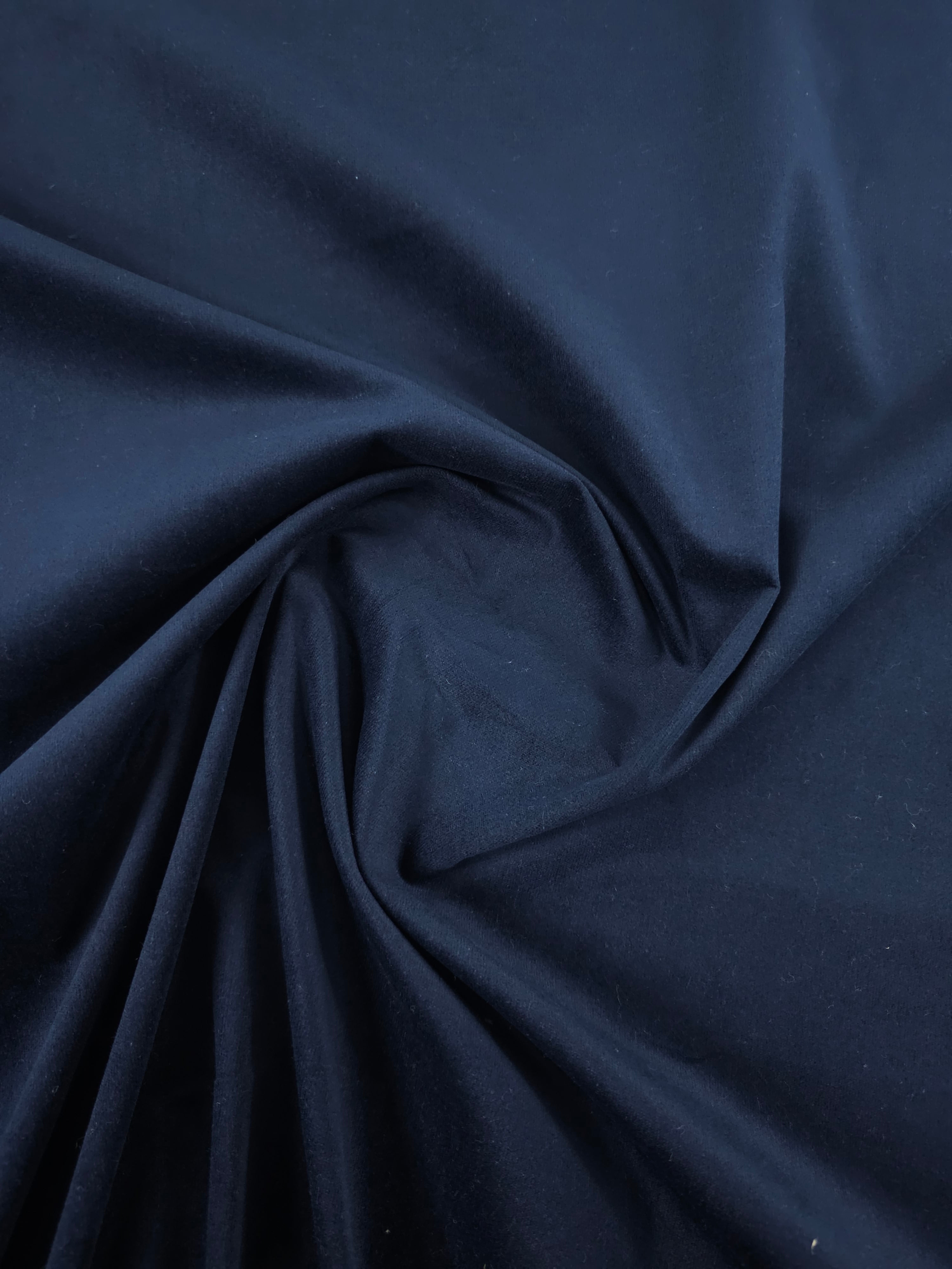 Navy Cotton Velvet