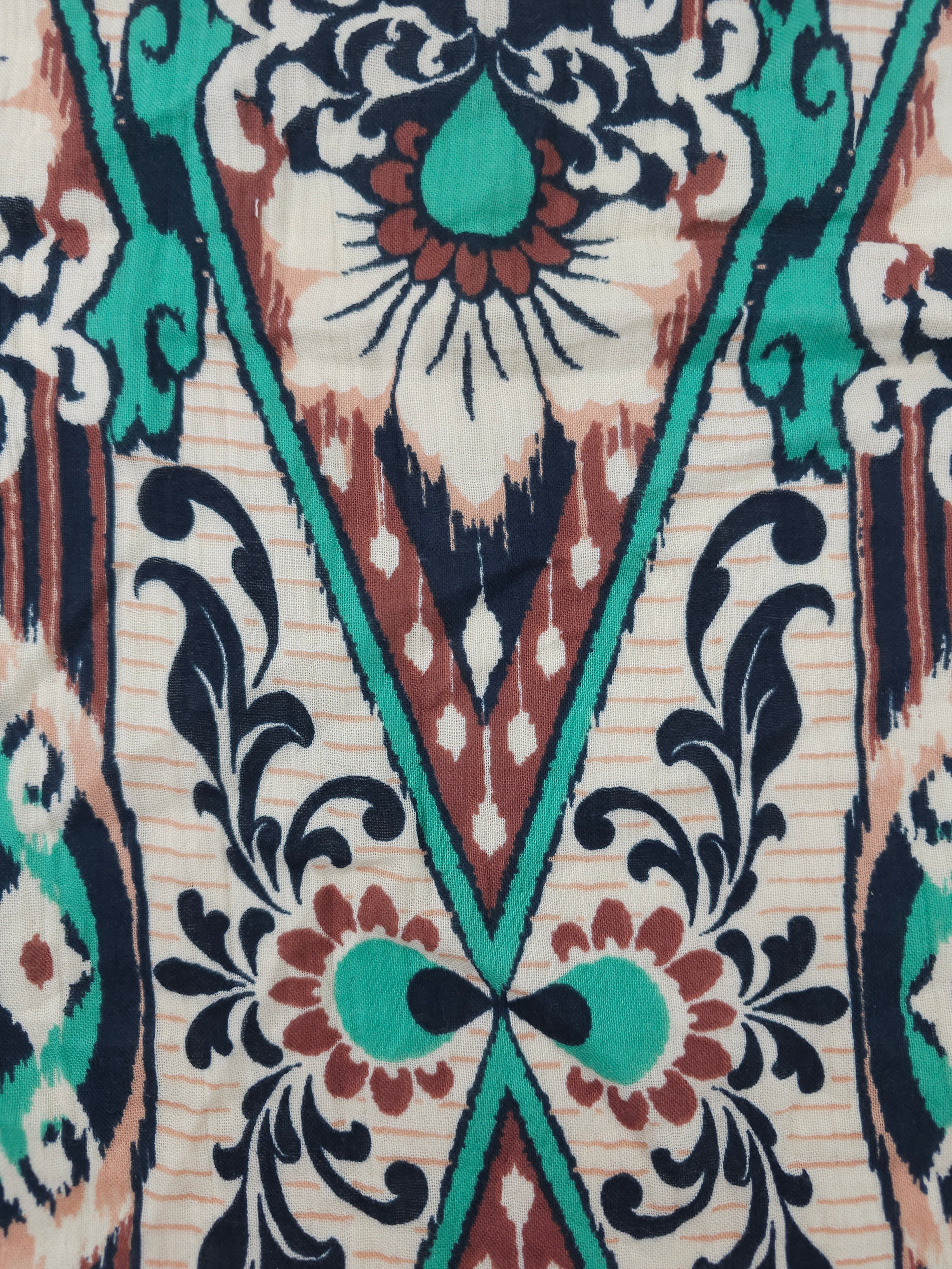 Teal brown Viscose- 0.5m piece