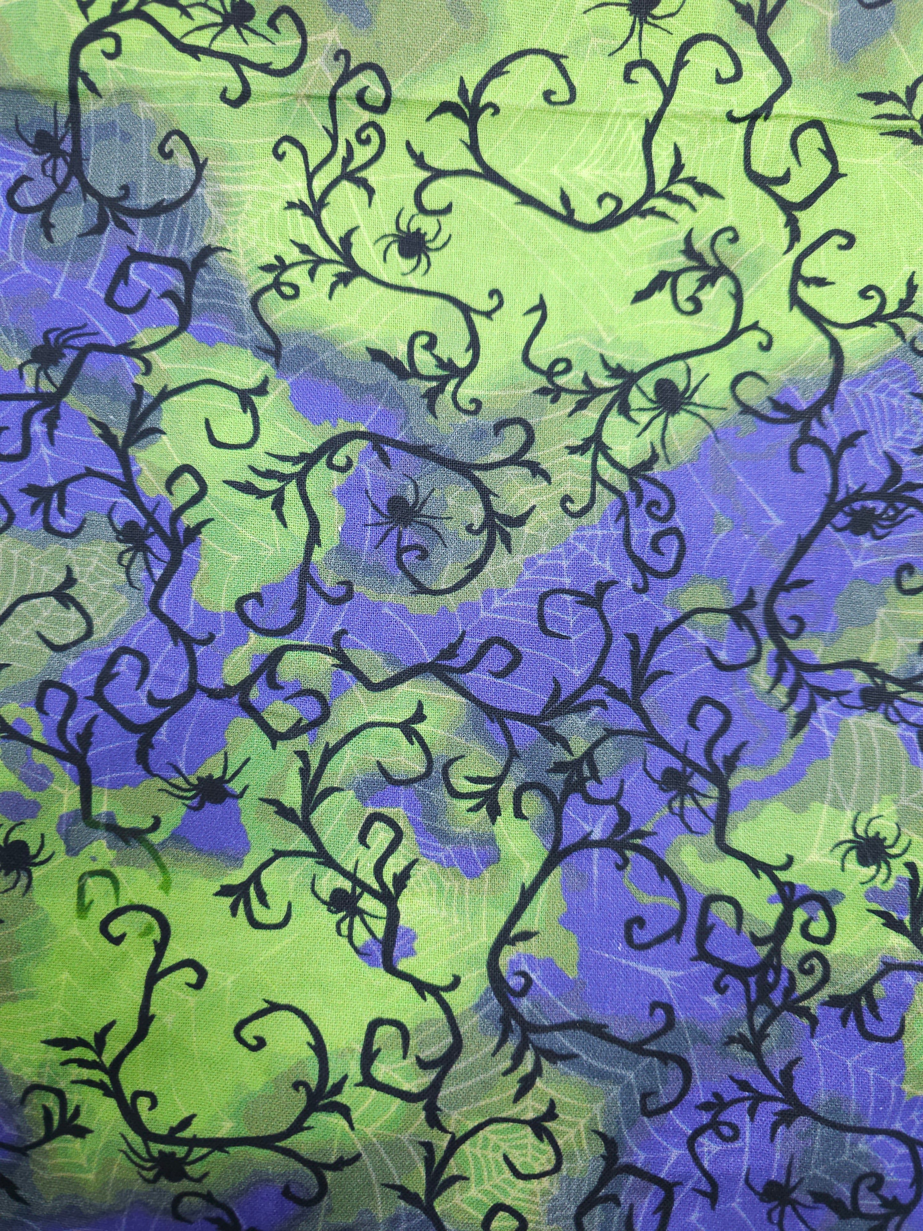 Halloween Spiders Cotton - 2.5m Piece