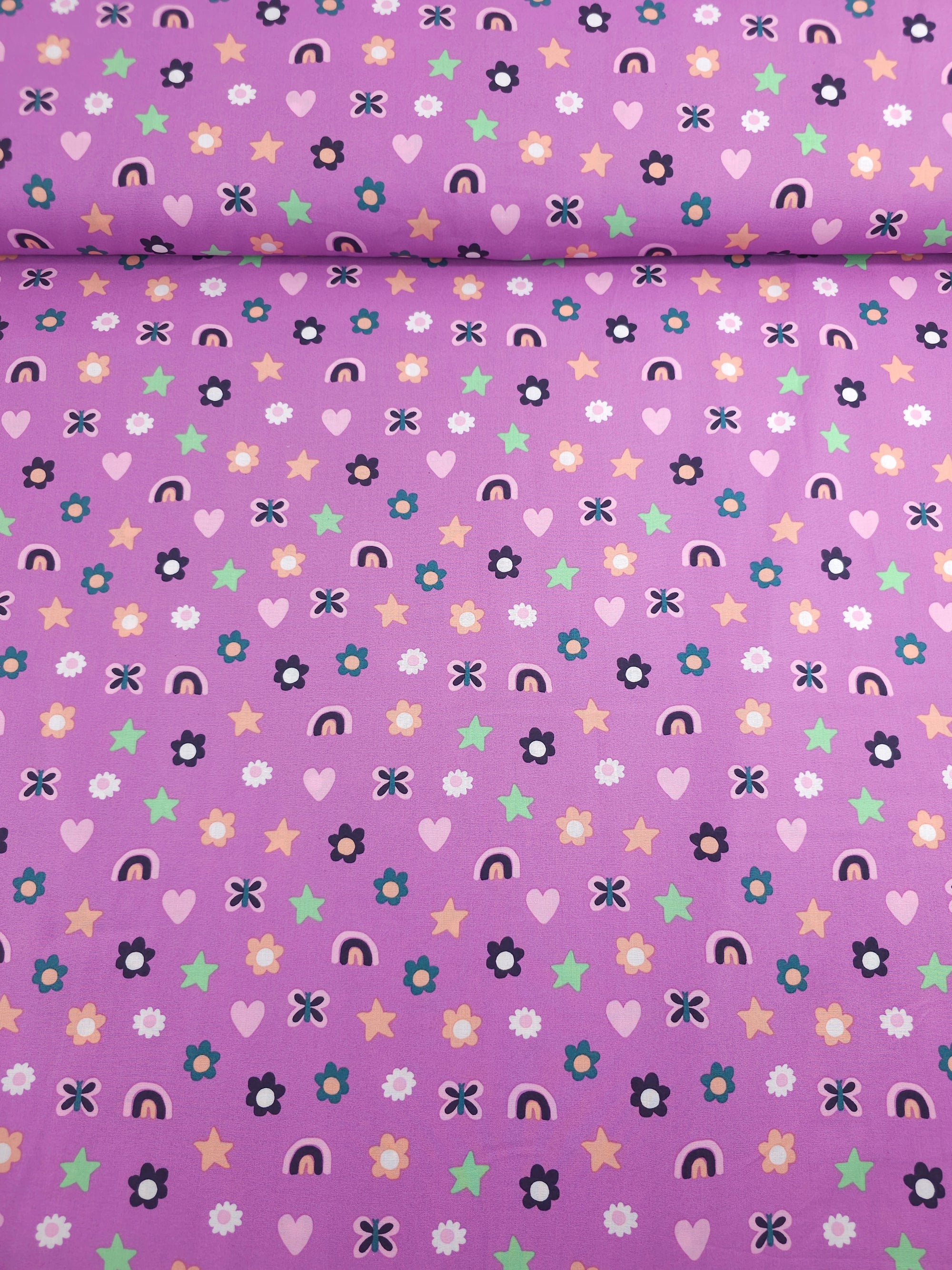 Purple Charms 100% Cotton 57"