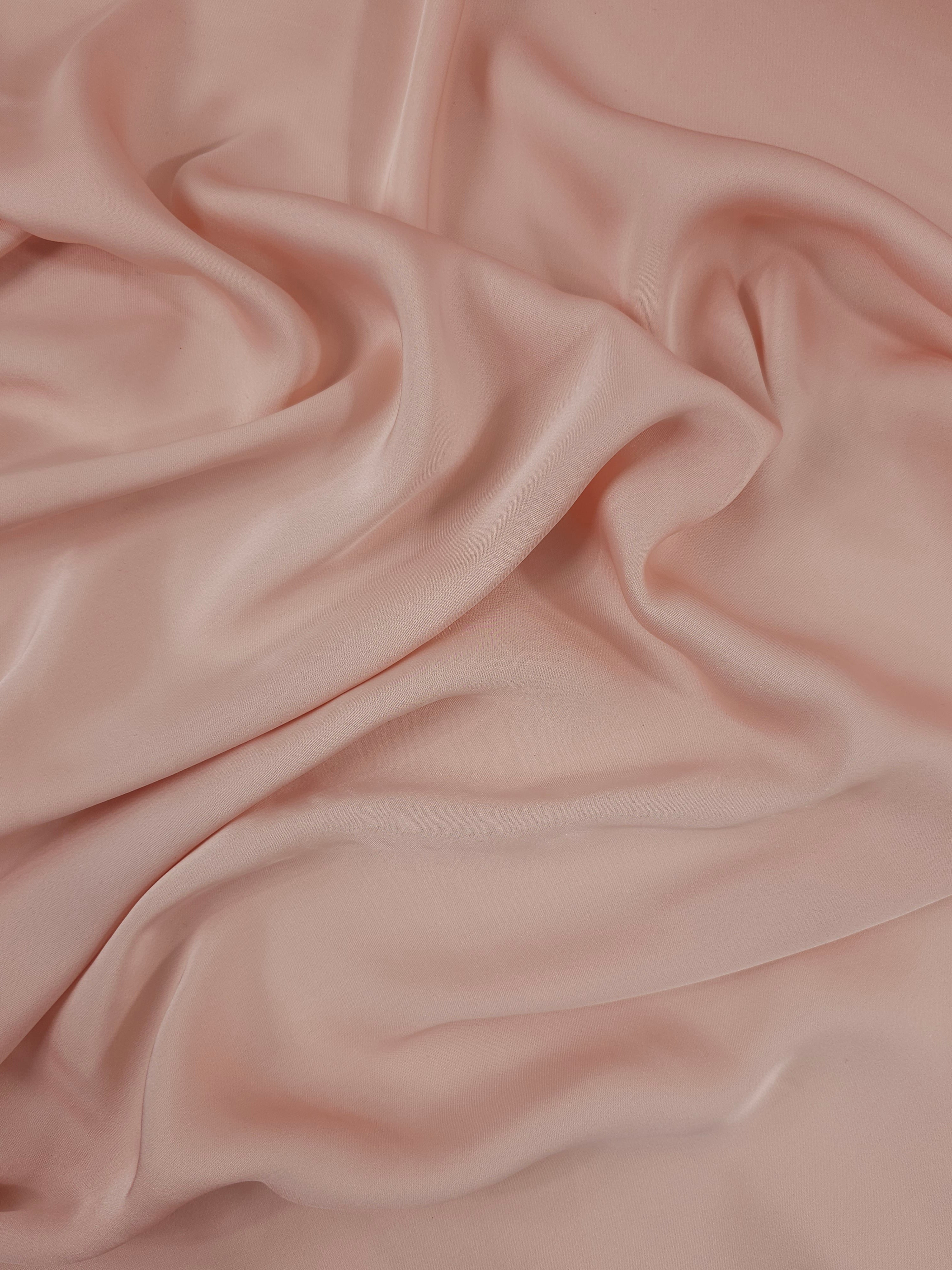 Peachy Pink Soft Poly Satin