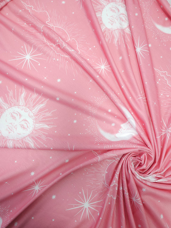 Pink Moon/Sun Viscose Jersey