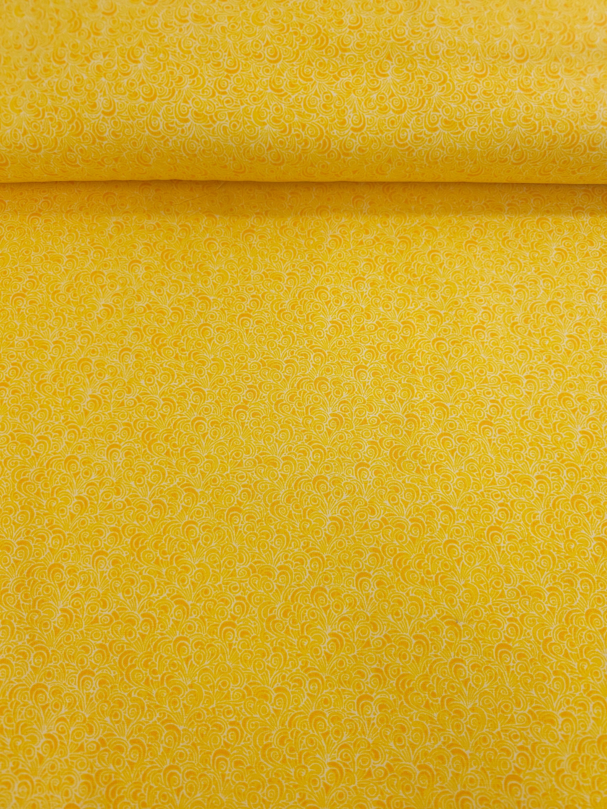 Sunshine Yellow Swirl Shell 100% Cotton