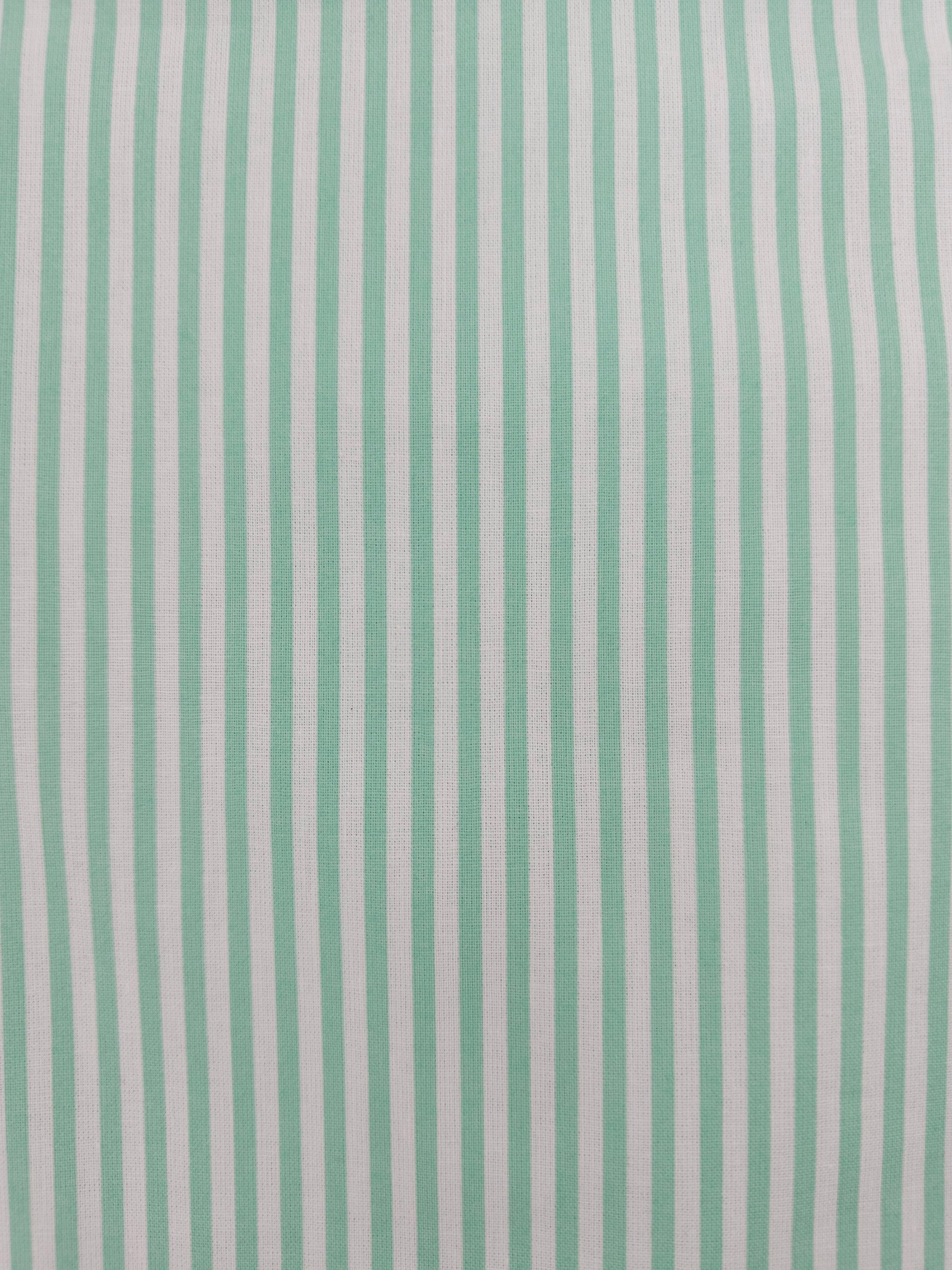 Mint stripe Cotton- 3m piece