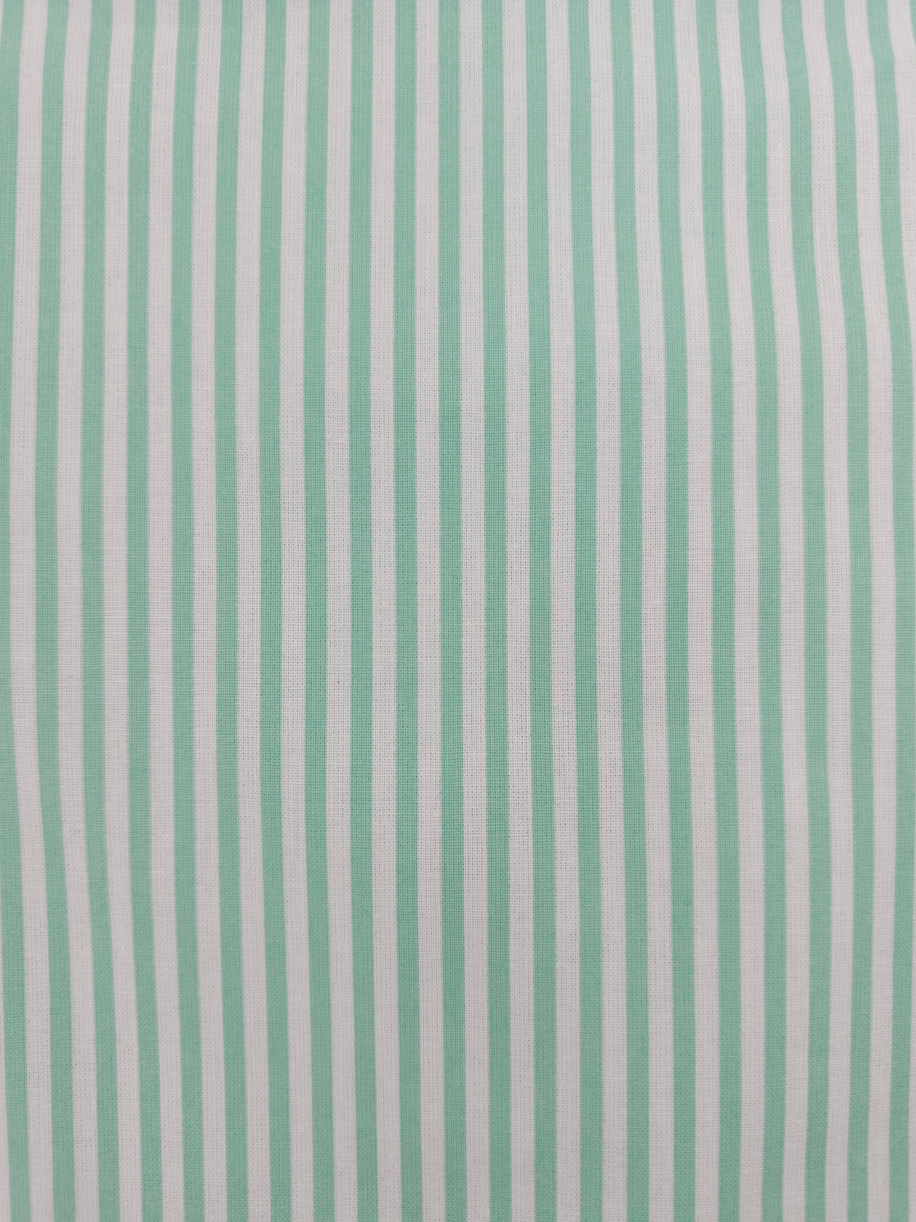 Mint stripe Cotton- 3m piece