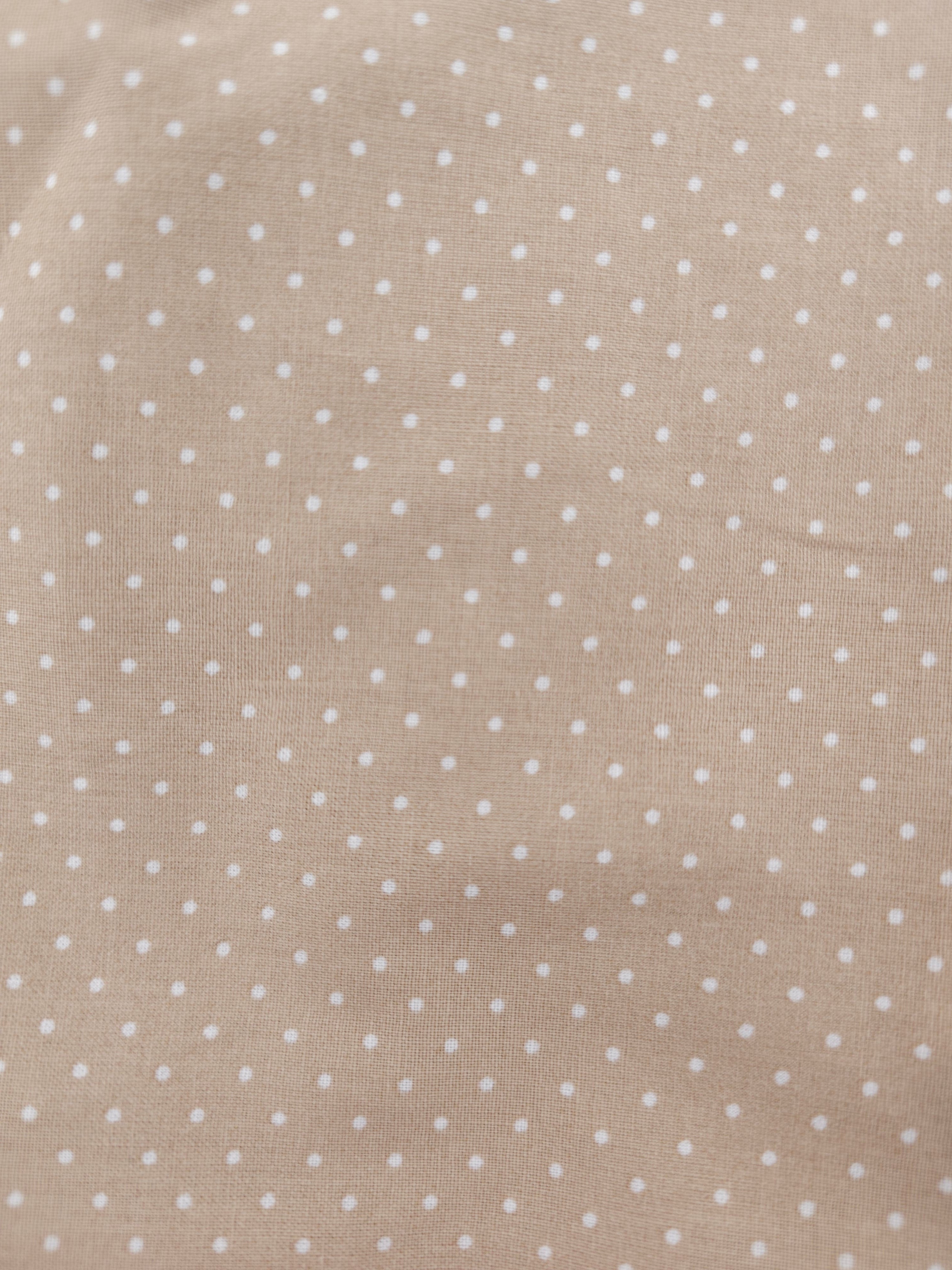 Beige polka dot Cotton- 3.6m piece