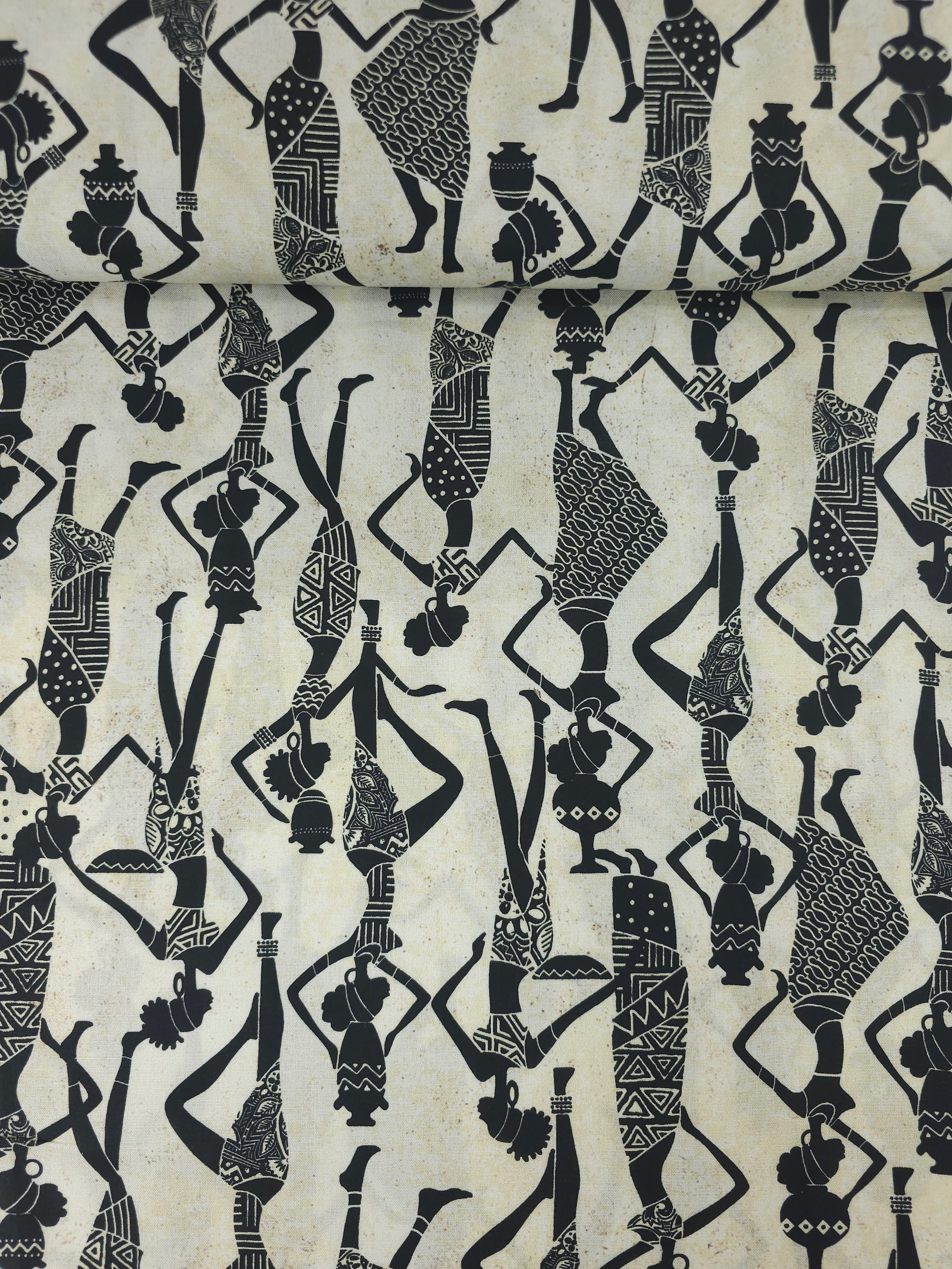 Beige African Ladies 100% Cotton