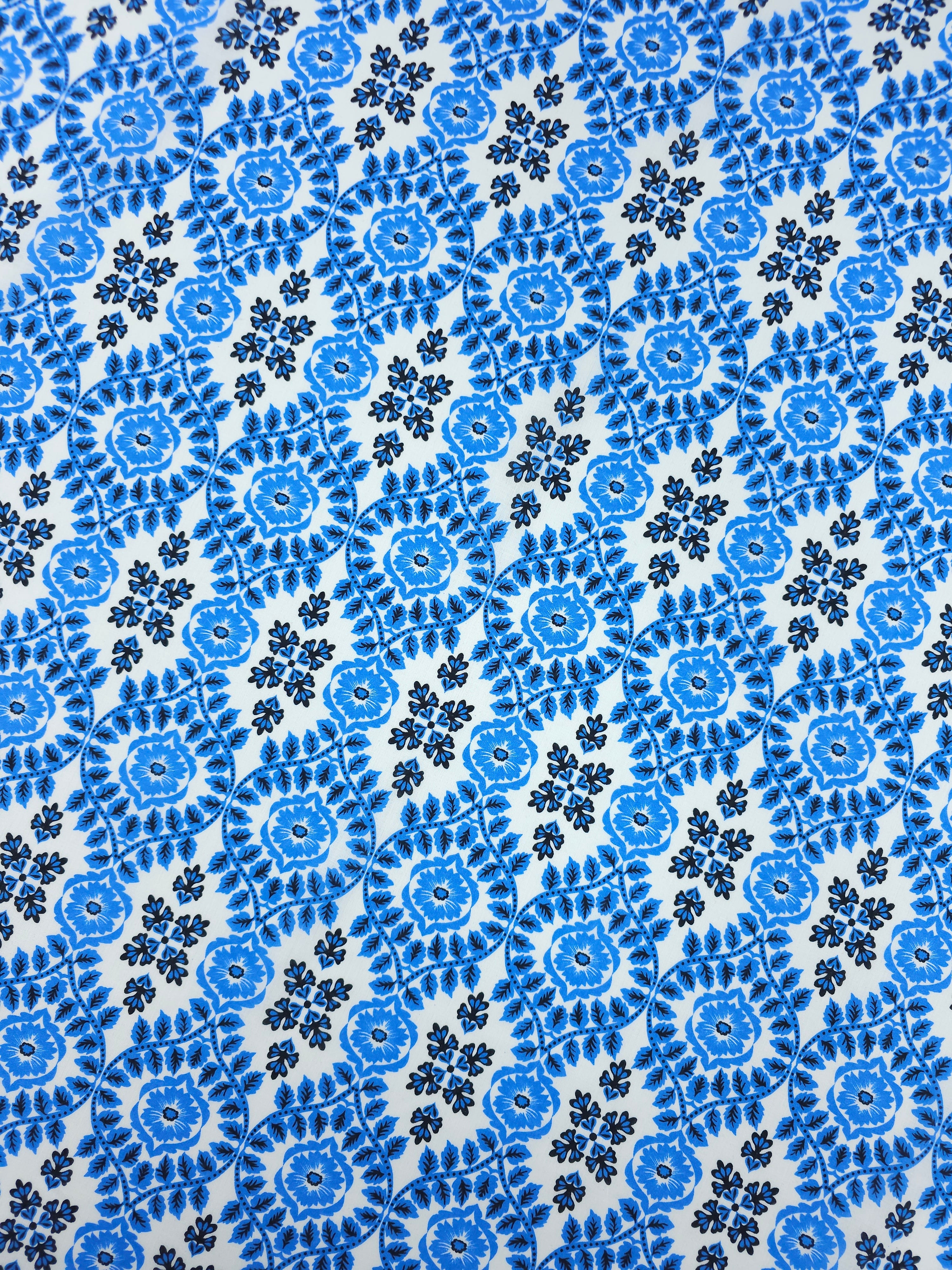 Light Blue Opal Damask Fine Cotton