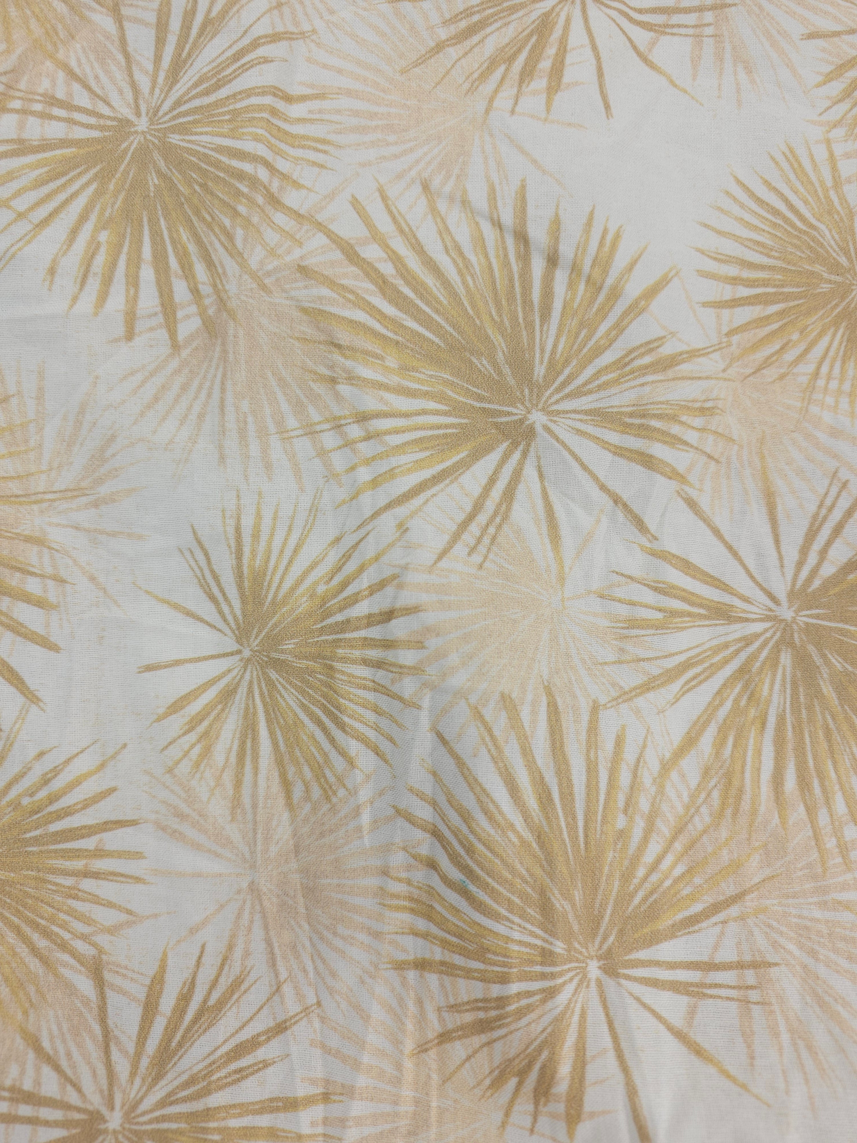 Golden palm bursts Cotton- 4m piece