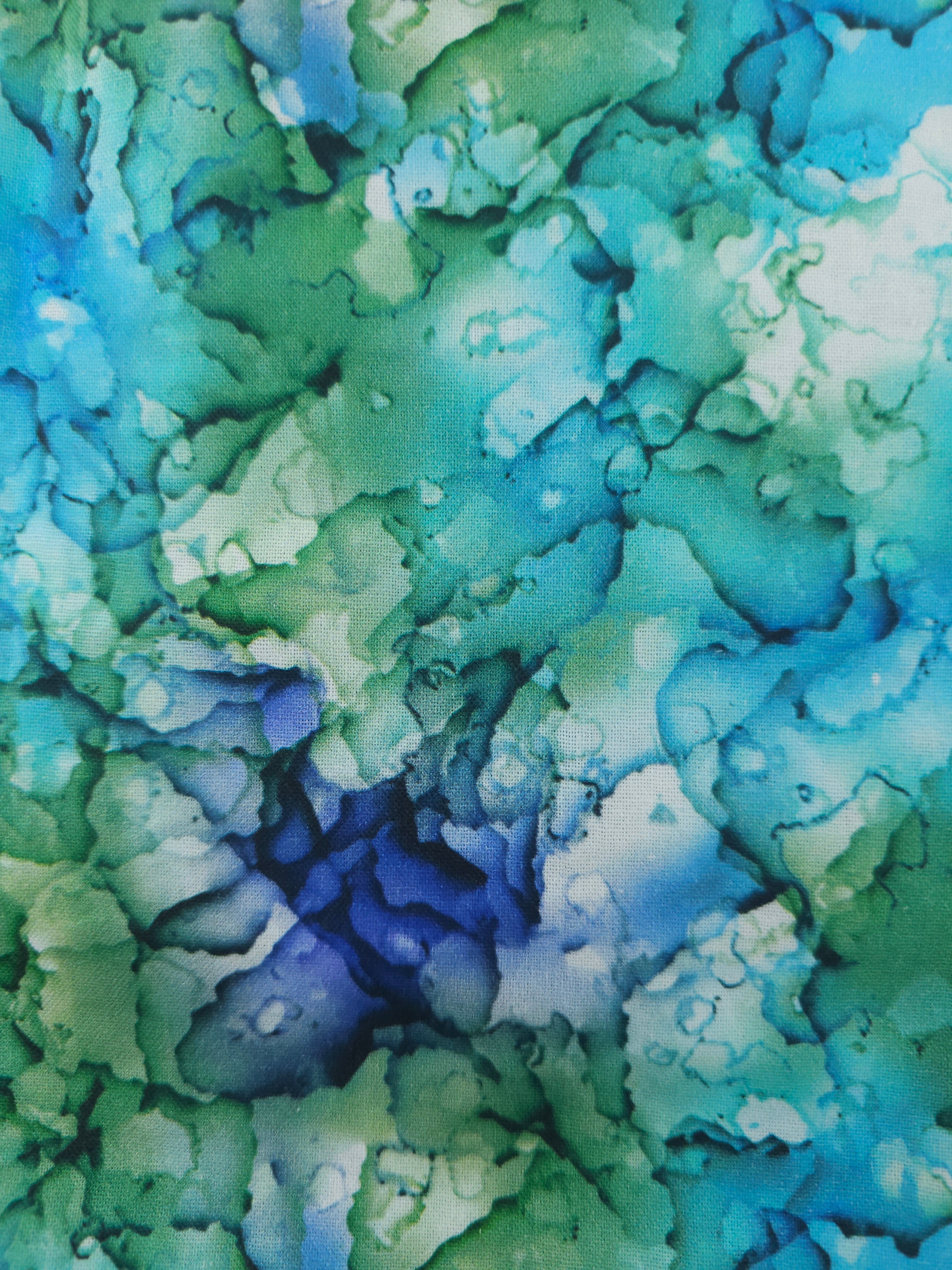 Deep sea marble Cotton- 2.2m piece