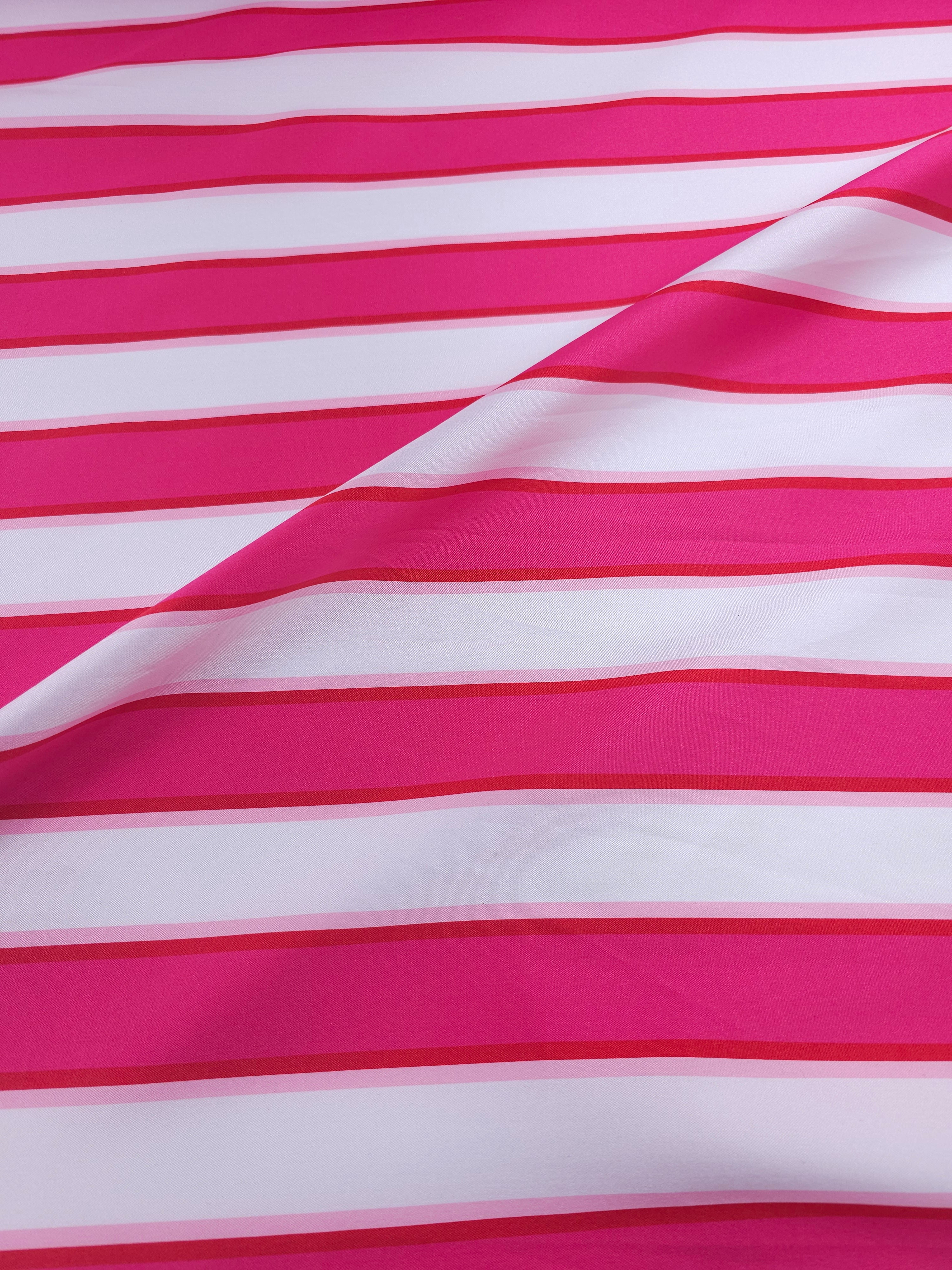 Pink/White Stripe Poly